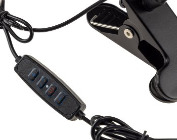 LED Klemmleuchte mit USB-Betrieb / 40cm Schwanenhals, dimmbar, 55lm