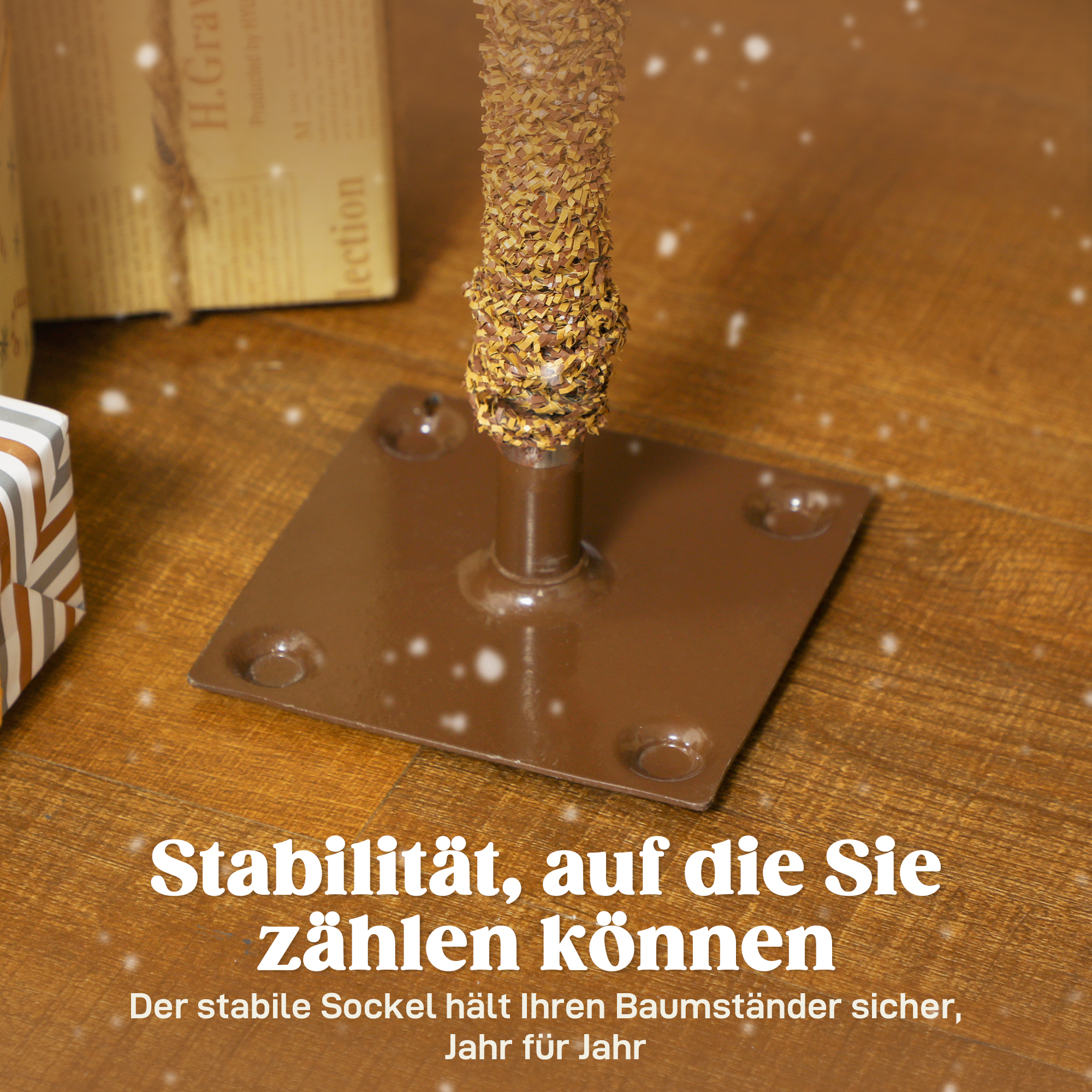 3er-Set schneebedeckte künstliche Tannenbäume, 3 Größen, Metallständer, flammenhemmend, Kunststoff, Grün+Weiß