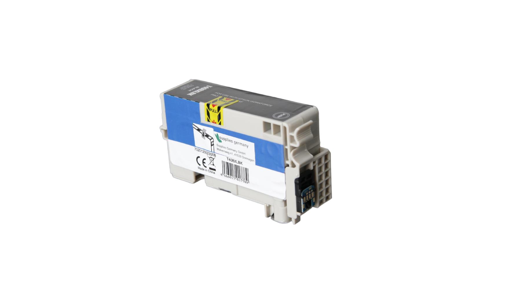 T408XLBK alternativ Tinte black für Epson / C13T09K14010 / 2.200 Seiten