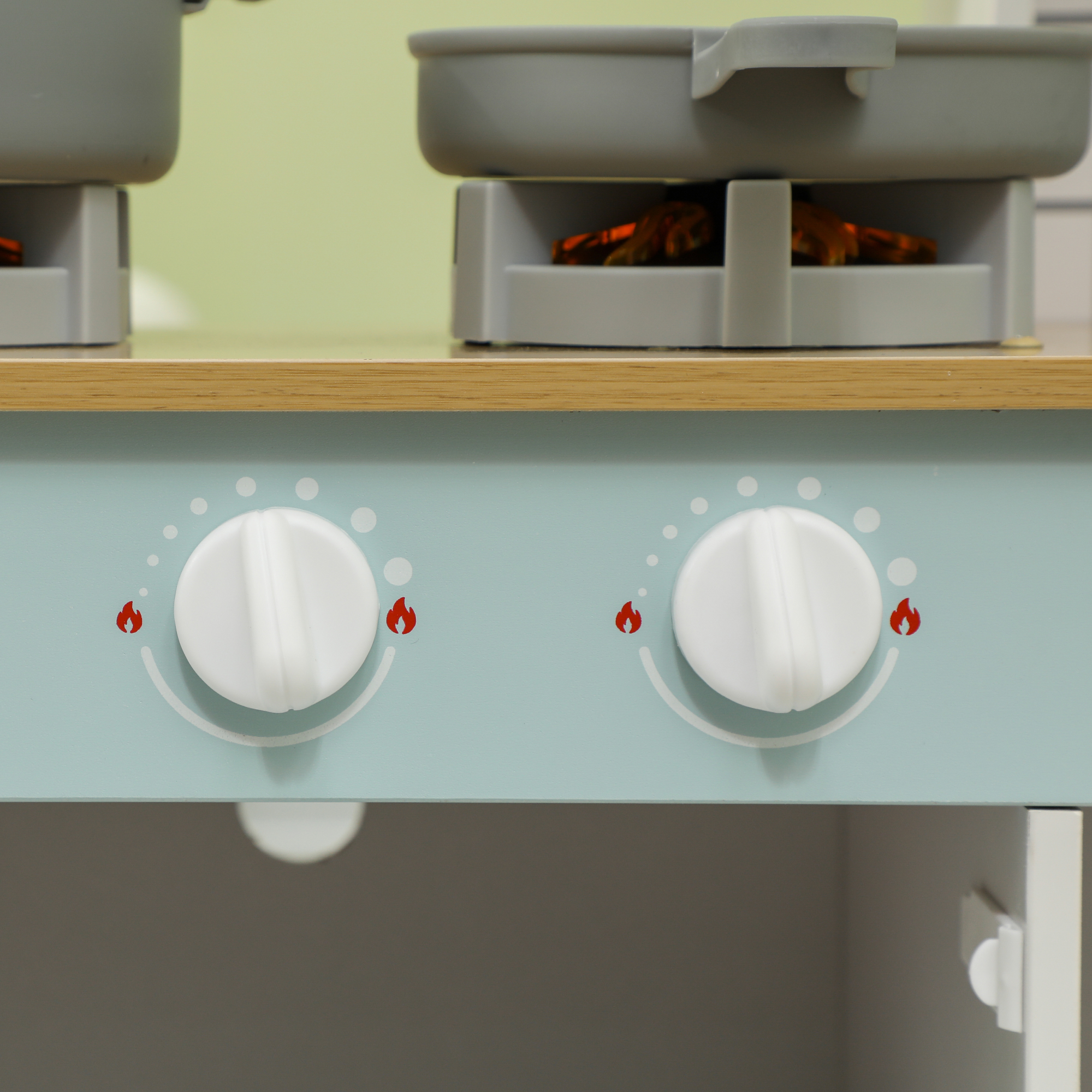 Spielküchen-Set, Kinderküche mit Effekten, Kaffeemaschine, Ofen, viel Stauraum, MDF, Edelstahl, für Kinder ab 3 Jahren