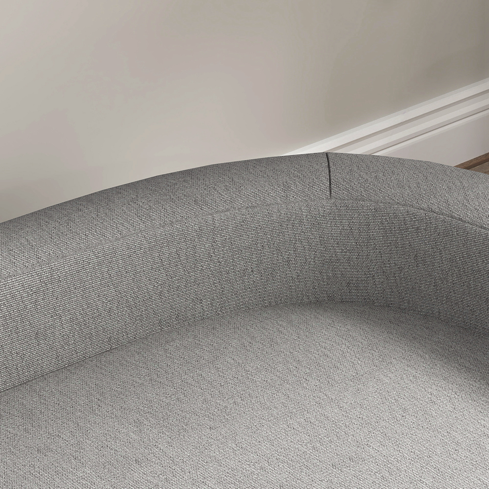 Hundesofa für große Hunde bis 30 kg, gepolsterte, Kiefernholzbeine, 98 x 67 x 25 cm, Grau
