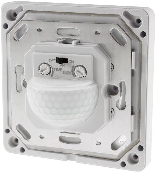 Unterputz PIR-Bewegungsmelder 190°- IP65 / 2 & 3 - Draht Technik, weiß