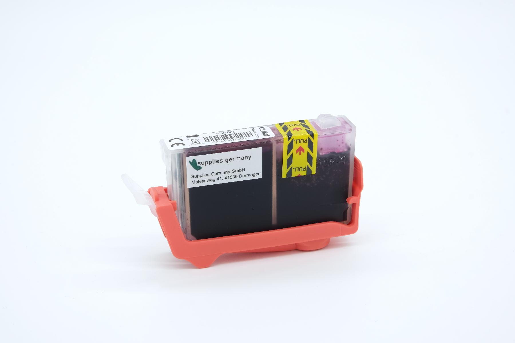 CLI8M alternativ Tinte magenta für Canon / 0622B001 / 14ml / mit Chip
