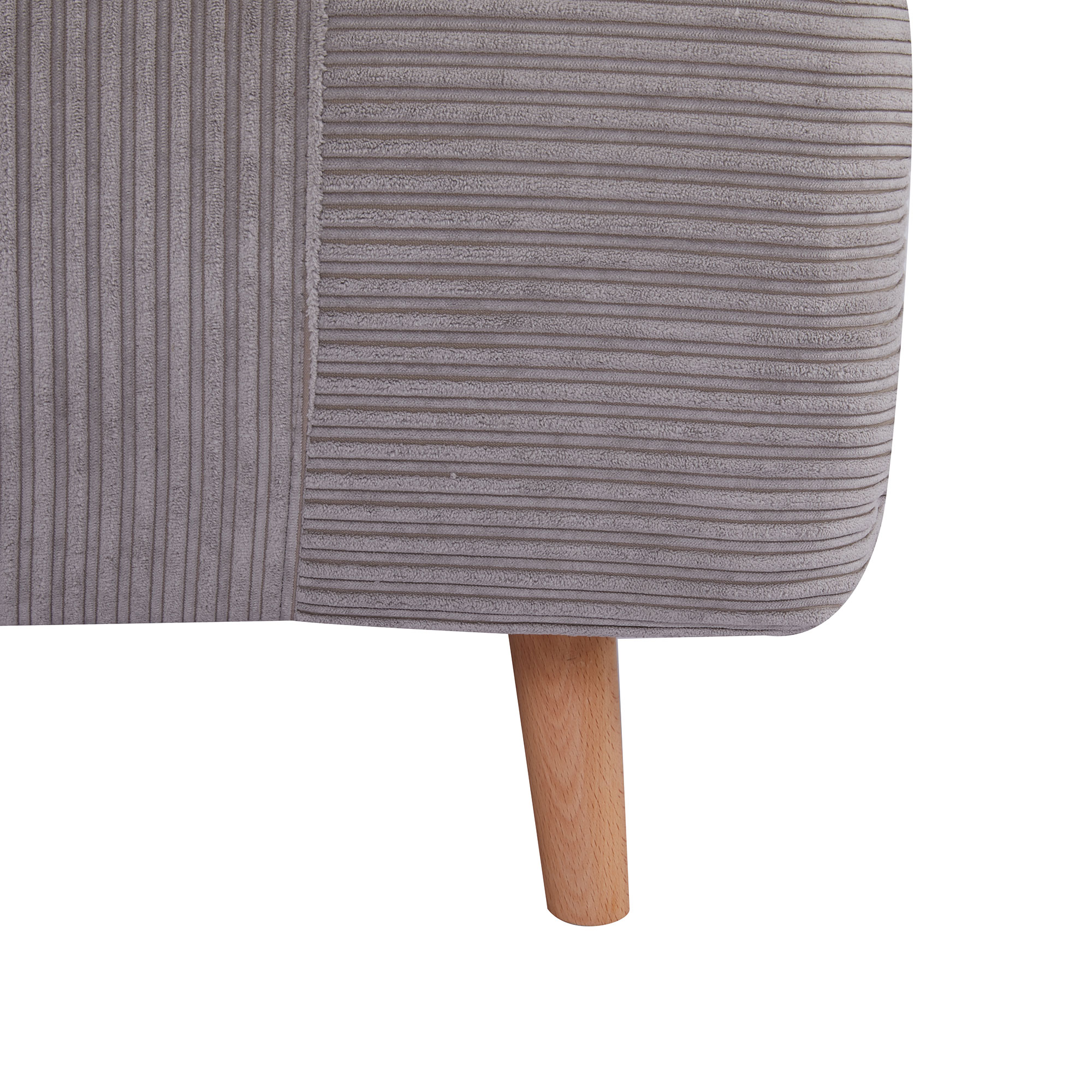 2-in-1 Schlafsessel Gästebett, bis 200 kg, verstellbare Kopfstütze Cord-Optik 82 cm x 8 cm x 83 cm Grau