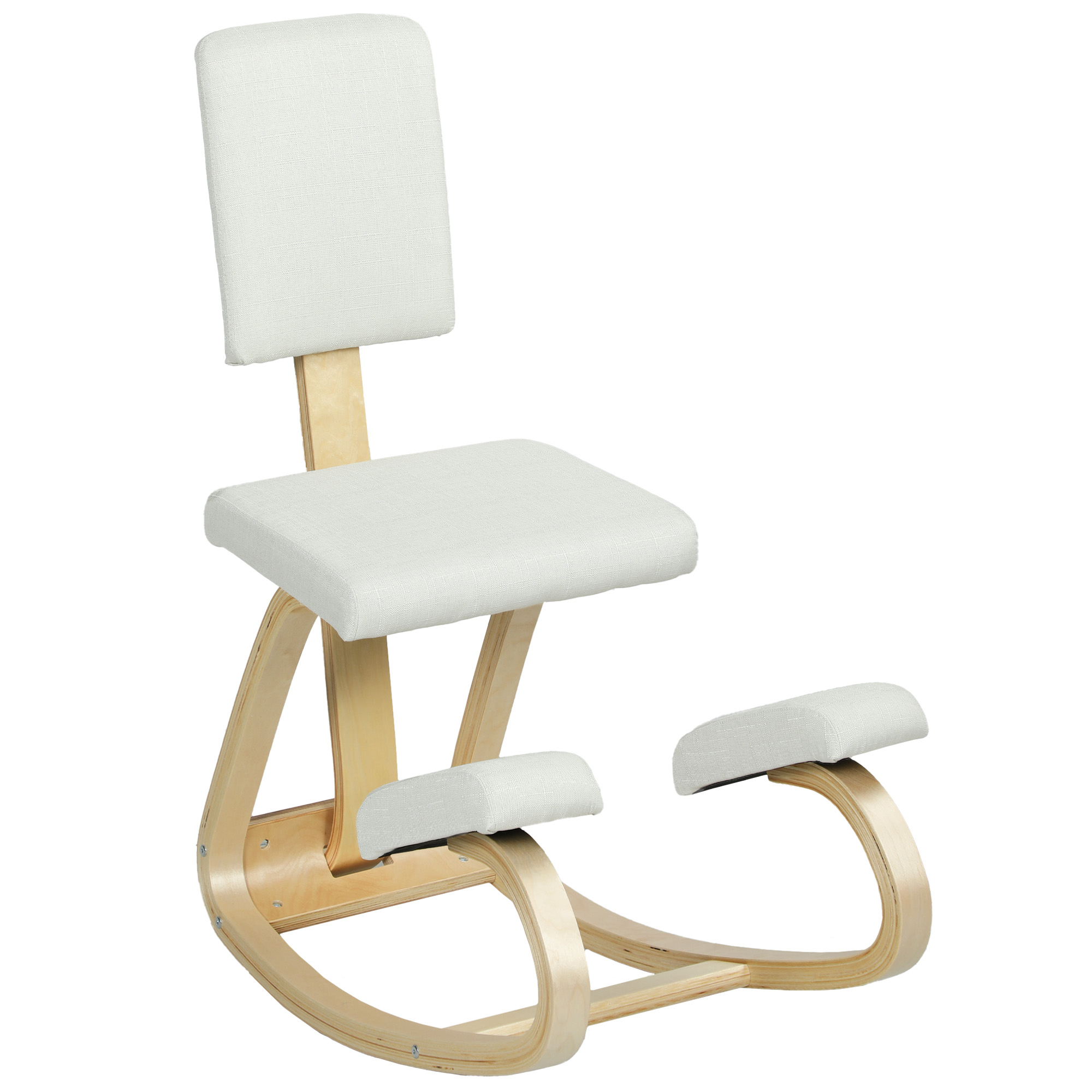 ergonomischer Kniestuhl, Kniehocker Gesundheitsstuhl für Zuhause, Büro, Meditation Creme