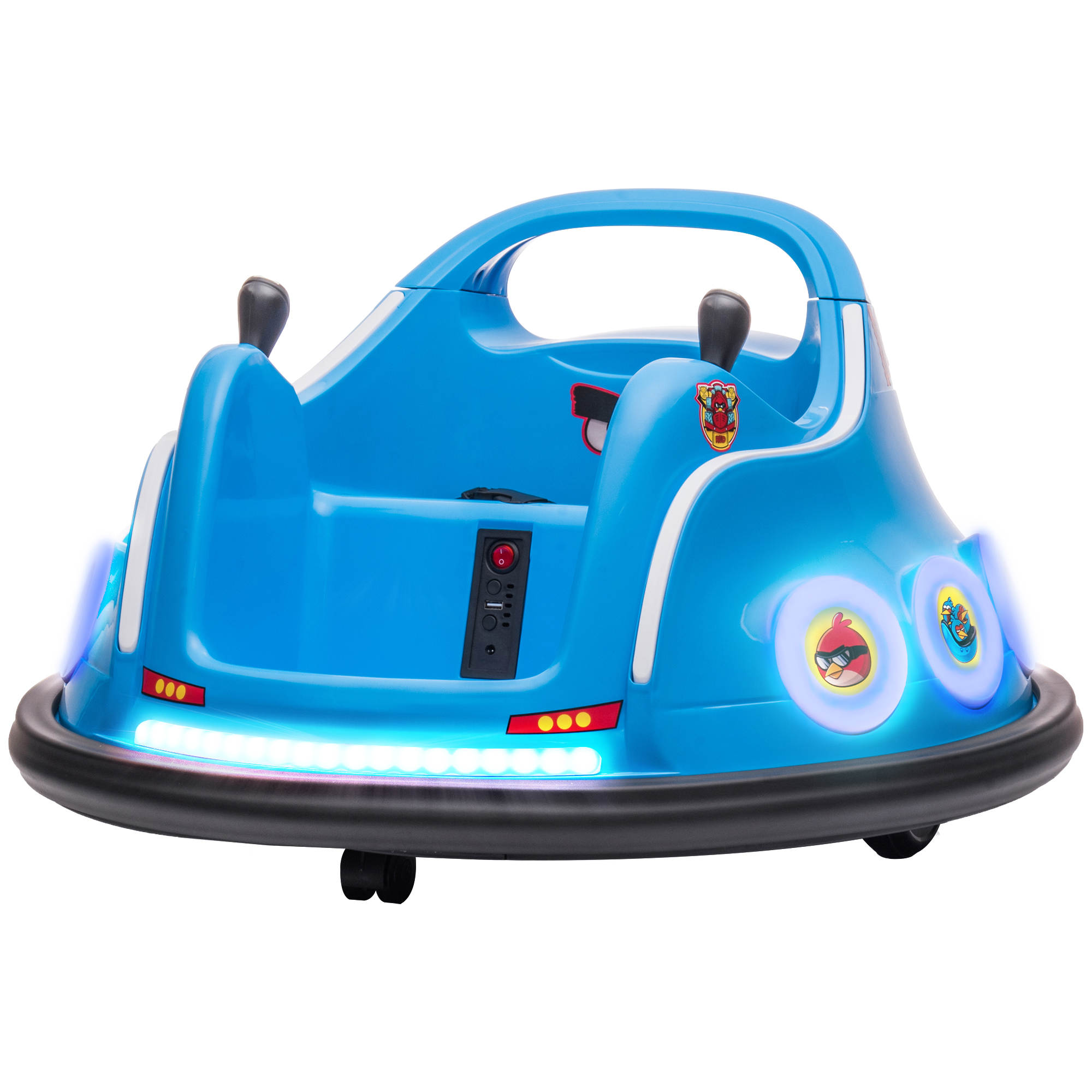 Kinder-Autoscooter, 360°-Drehung, für 3-5 Jahre, mit Fernbedienung, Musik, Blau