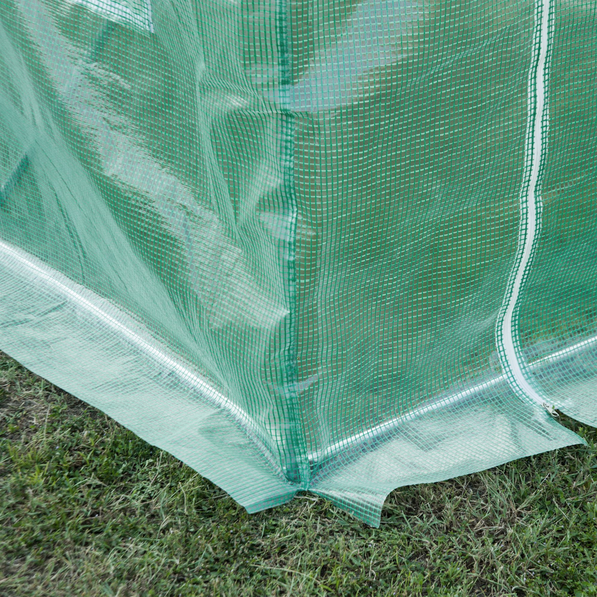 Gewächshausfolie, 3 x 2 x 2 m, wasserdichte Gartenplane mit UV-Schutz, Kunststoff-Folie, Abdeckplane für Treibhaus, Folientunnel, Tunnelfolie für Außenbereich, Grün