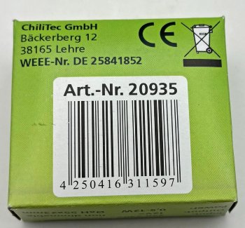 LED-Trafo "CT-12E-V2R", 0,5-12W rund / Ein 220-240V, Aus 12V= Konstantspannung