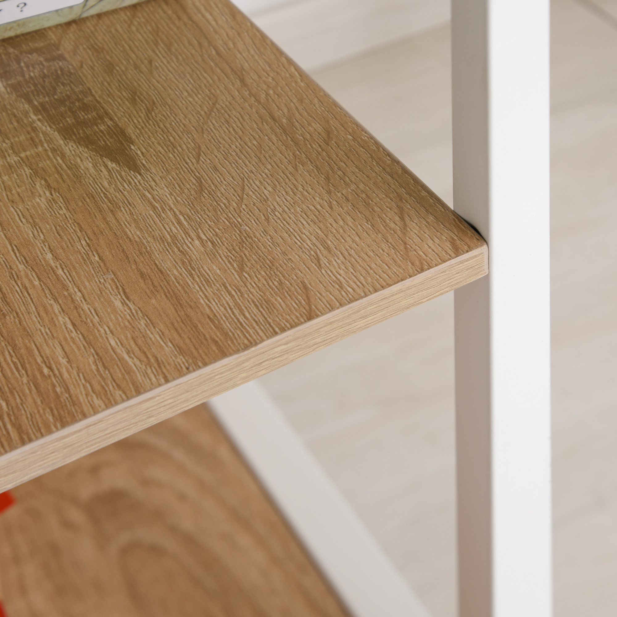 Klapptisch Schreibtisch Beistelltisch Bürotisch Mobiler Computertisch mit Rollen MDF Natur 107 x 55 x 76 cm