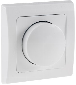 DELPHI Dimmer für LED Lampen / 250V~/ 3-60W, inkl. Rahmen, UP, weiß