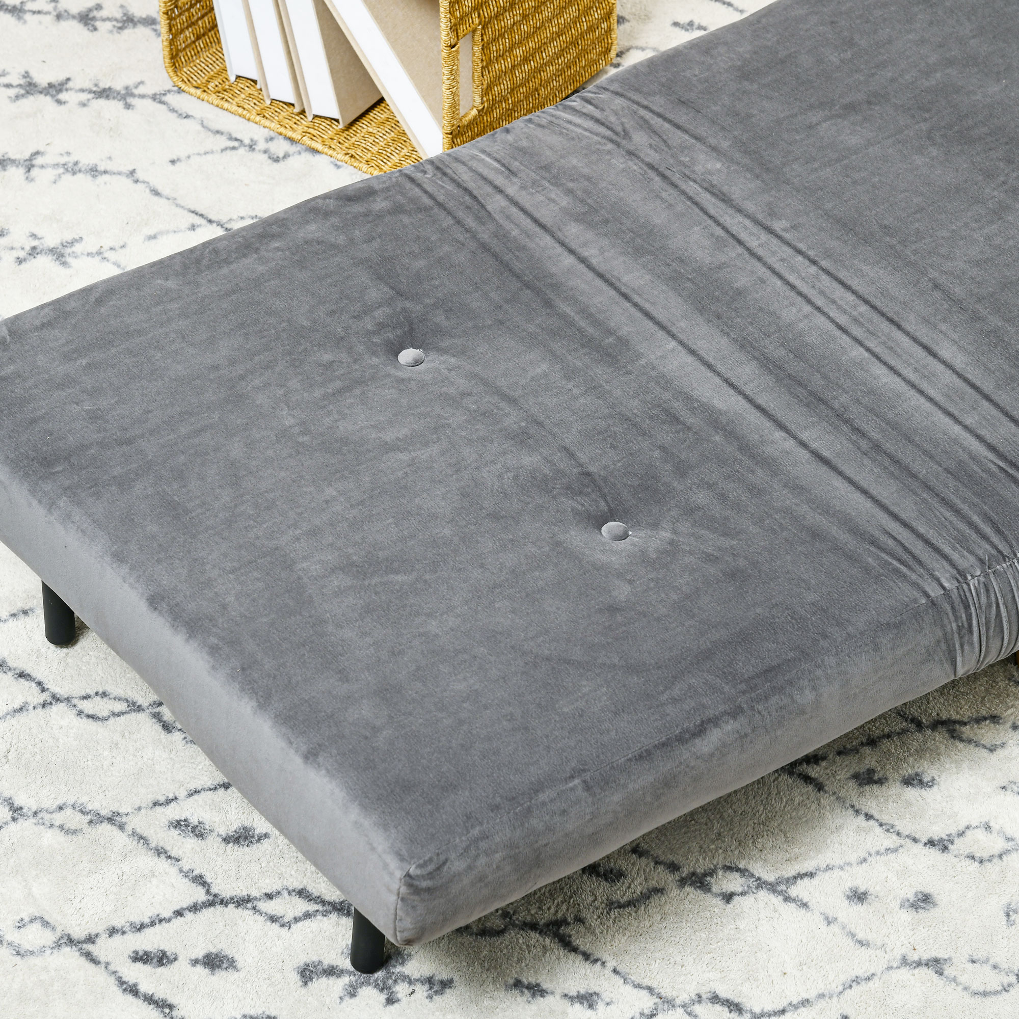 2-in-1 Sessel, Relaxsessel, Gästebett, bis 150 kg, 72 cm x 78 cm x 79 cm, Grau