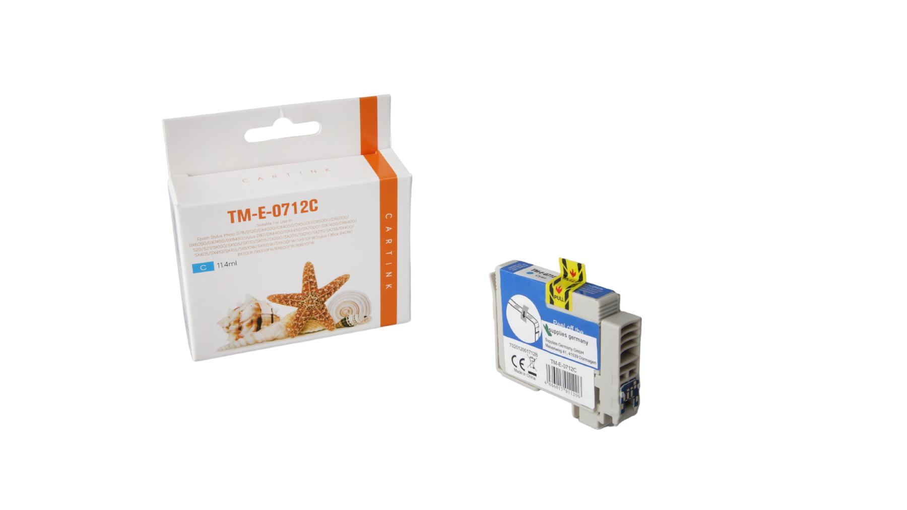 T0712 alternativ Seestern Tinte cyan / C13T07124010 / 11,4ml