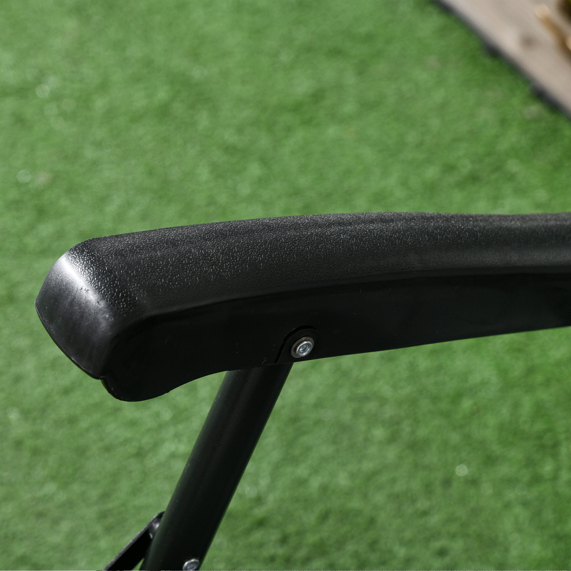 Outdoor Schaukelstuhl, wetterfest, klappbar, mit Kopfkissen, bis 120 kg, Hellgrau