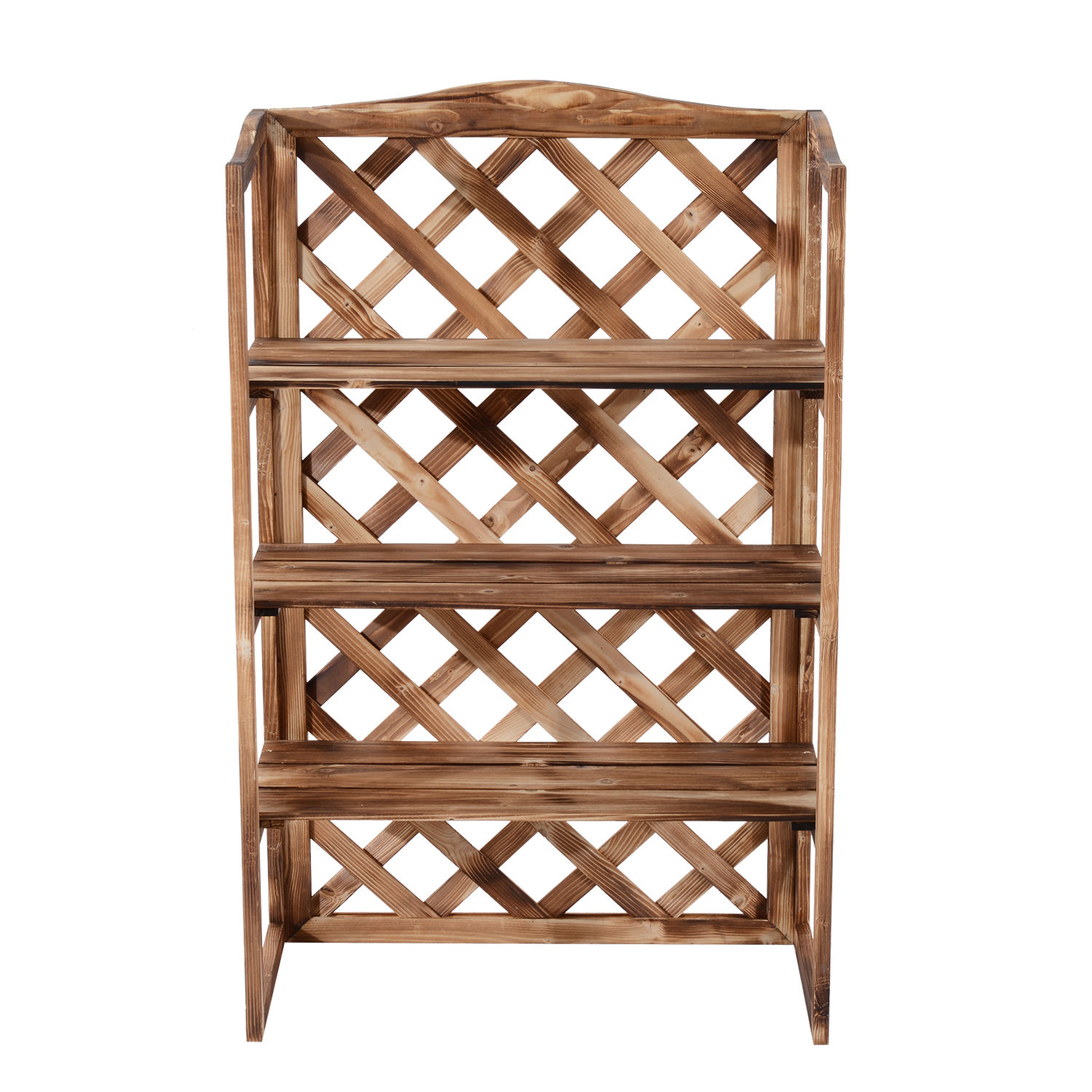 Blumenständer Blumenregal Pflanzregal Blumenbank 3 Etagen Tannenholz (Modell8)