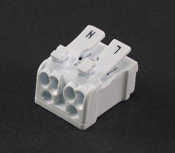 Lüsterklemme, 2-polig mit Hebel / 0,5-2,5mm², 450V/16A