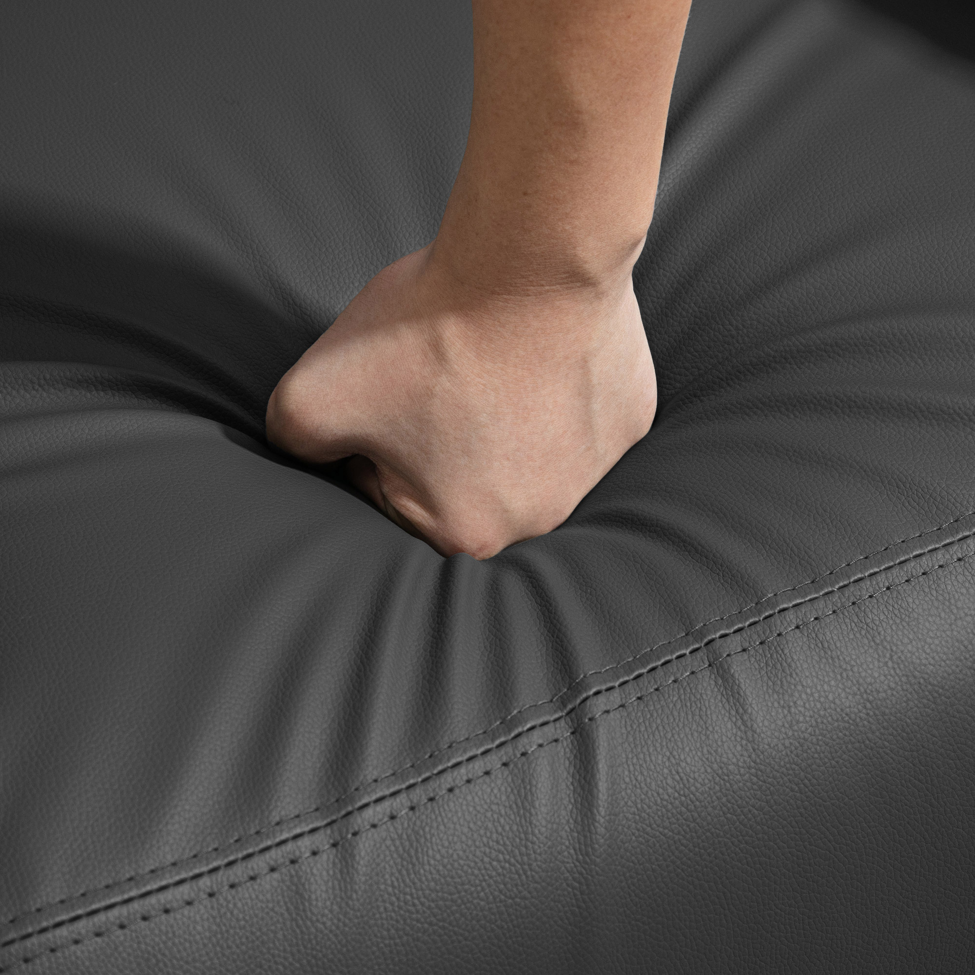 Relaxsessel Fernsehsessel mit Vibrationsmassage, Massagesessel mit Liegefunktion, 2 Massagepunkte, TV Sessel mit Fernbedienung, Seitentasche, Kunstleder für Wohnzimmer, Schwarz