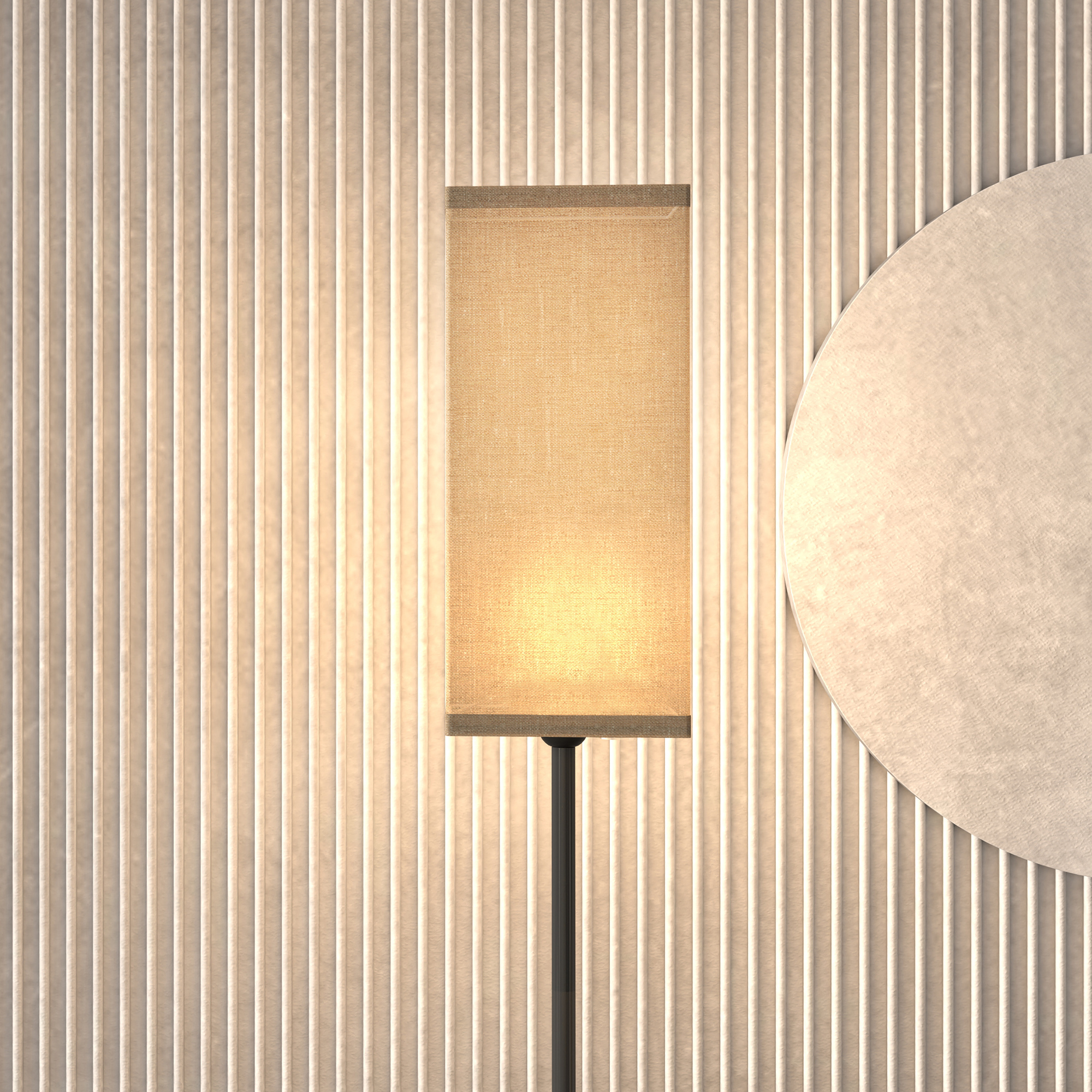 Moderne Stehlampe mit Kunstleinen-Schirm und Fußschalter, für Wohnzimmer und Schlafzimmer, Metall, Schwarz