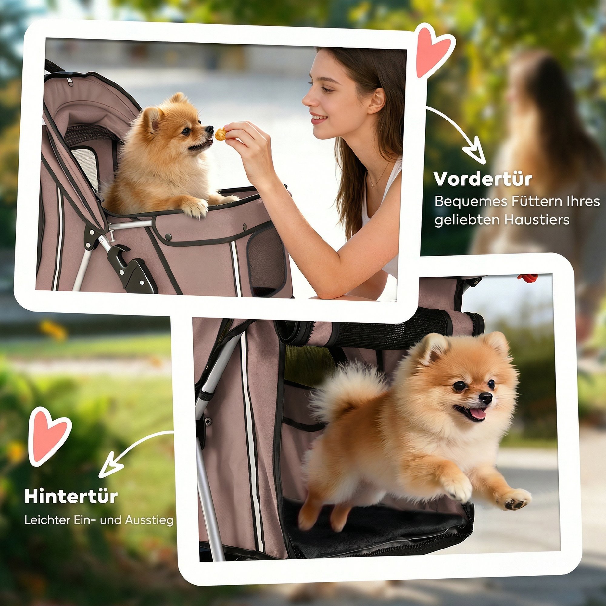 pawhut-hundewagen-faltbar-hundebuggy-mit-aufbewahrungskorb-kissen-netzfenster-getrankehalter-fur-kleine-hunde~2541S3PM1S001