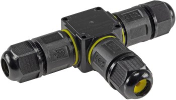 Kabelverbinder T-Form, IP68, 450V/24A / Klemmanschluss, für Kabel Ø 6-11mm
