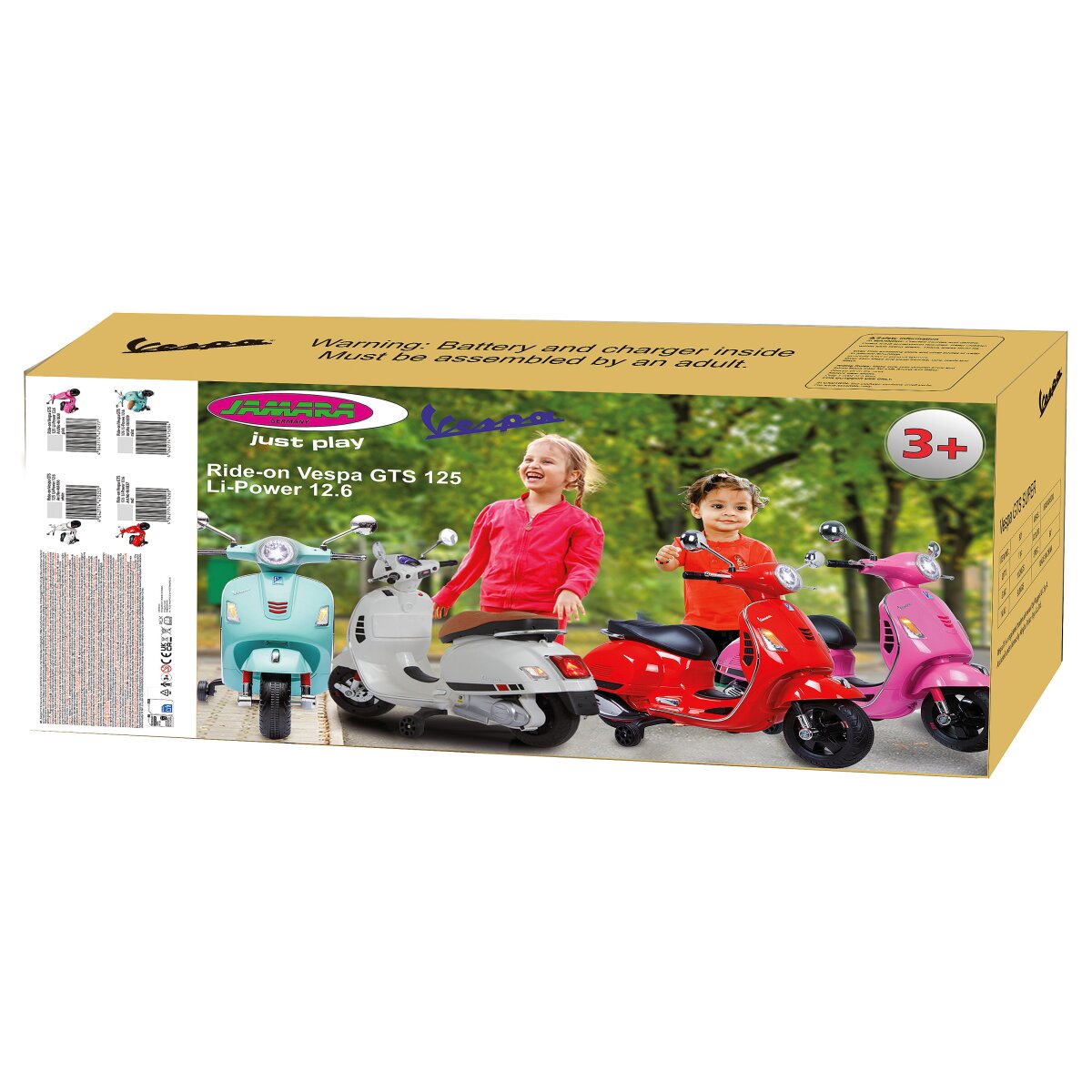 Kindermotorrad Vespa GTS 125 mintgrün Li-Power 12.6