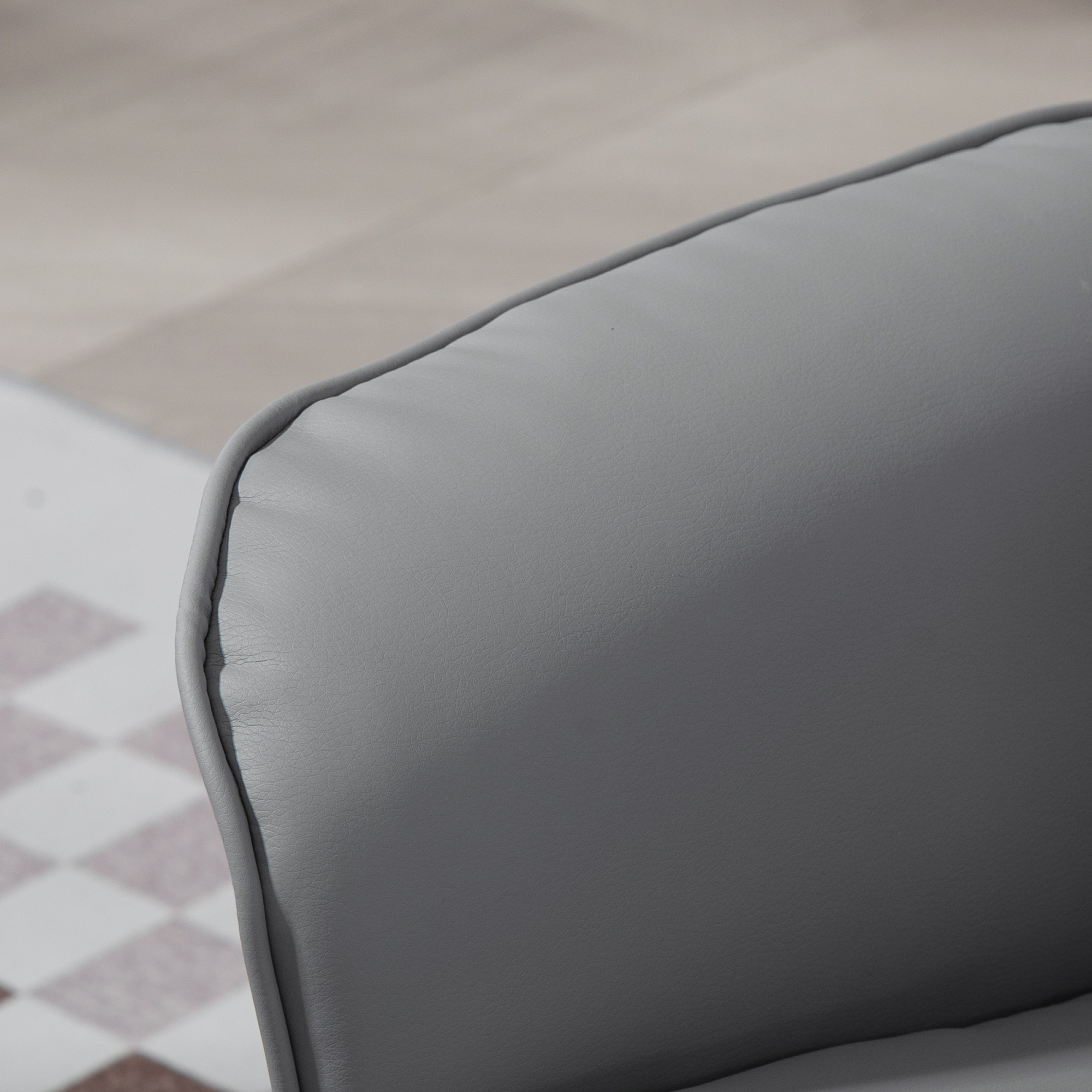 2-teiliges Sessel-Set Sessel mit Fußhocker Relaxsessel mit Fußhocker, höhenverstellbar, neigbare Rückenlehne, Hellgrau