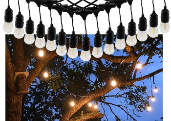 Biergarten-Lichterkette "CT-BGL 15", 1,5 + 12,5m, 15x Filamentlampe 0,8W