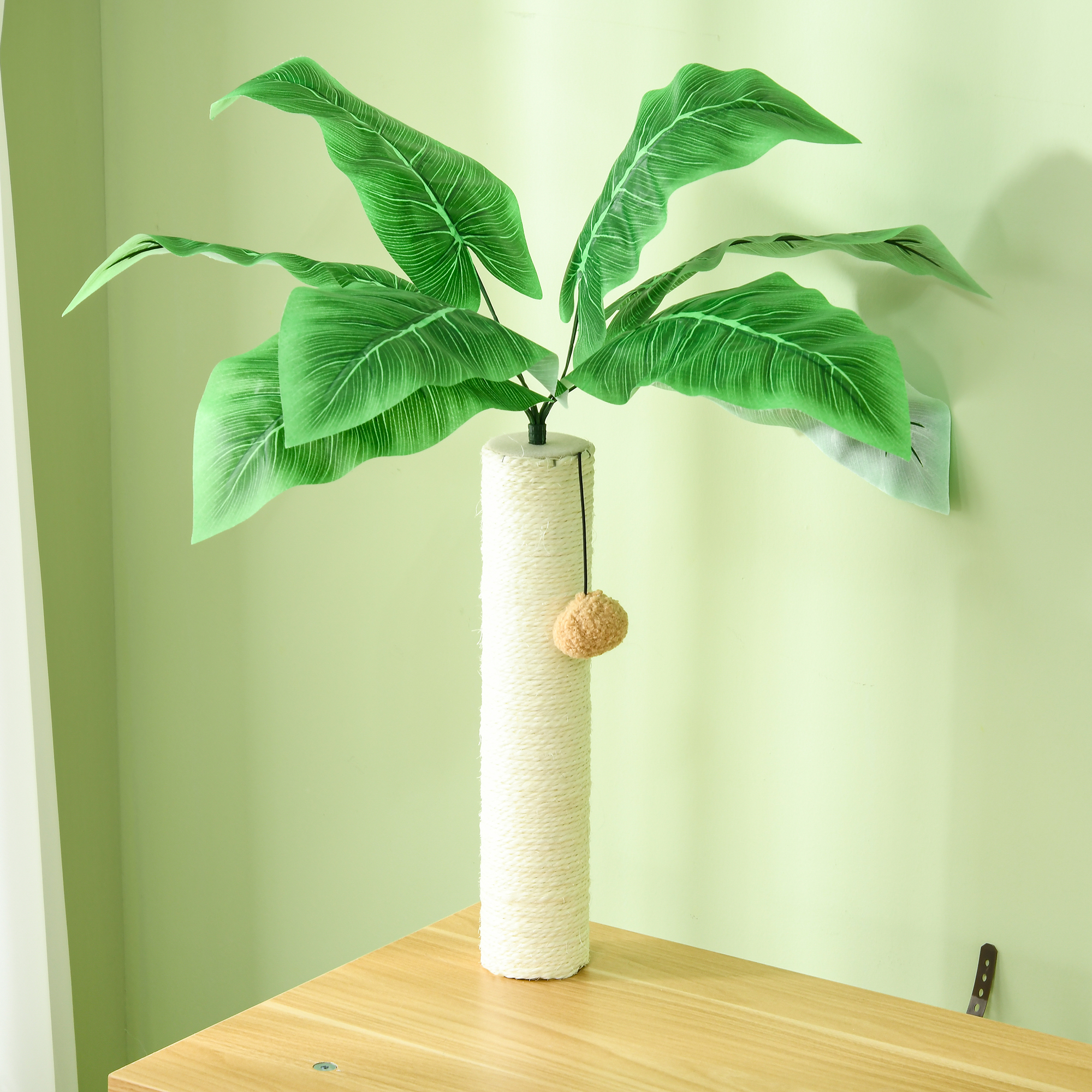 Kratzbaum Katzenbaum, inkl. Schrank, 1 Katzenhöhle, 80 x 48 x 160cm, 1 Leiter, Eiche + Weiß