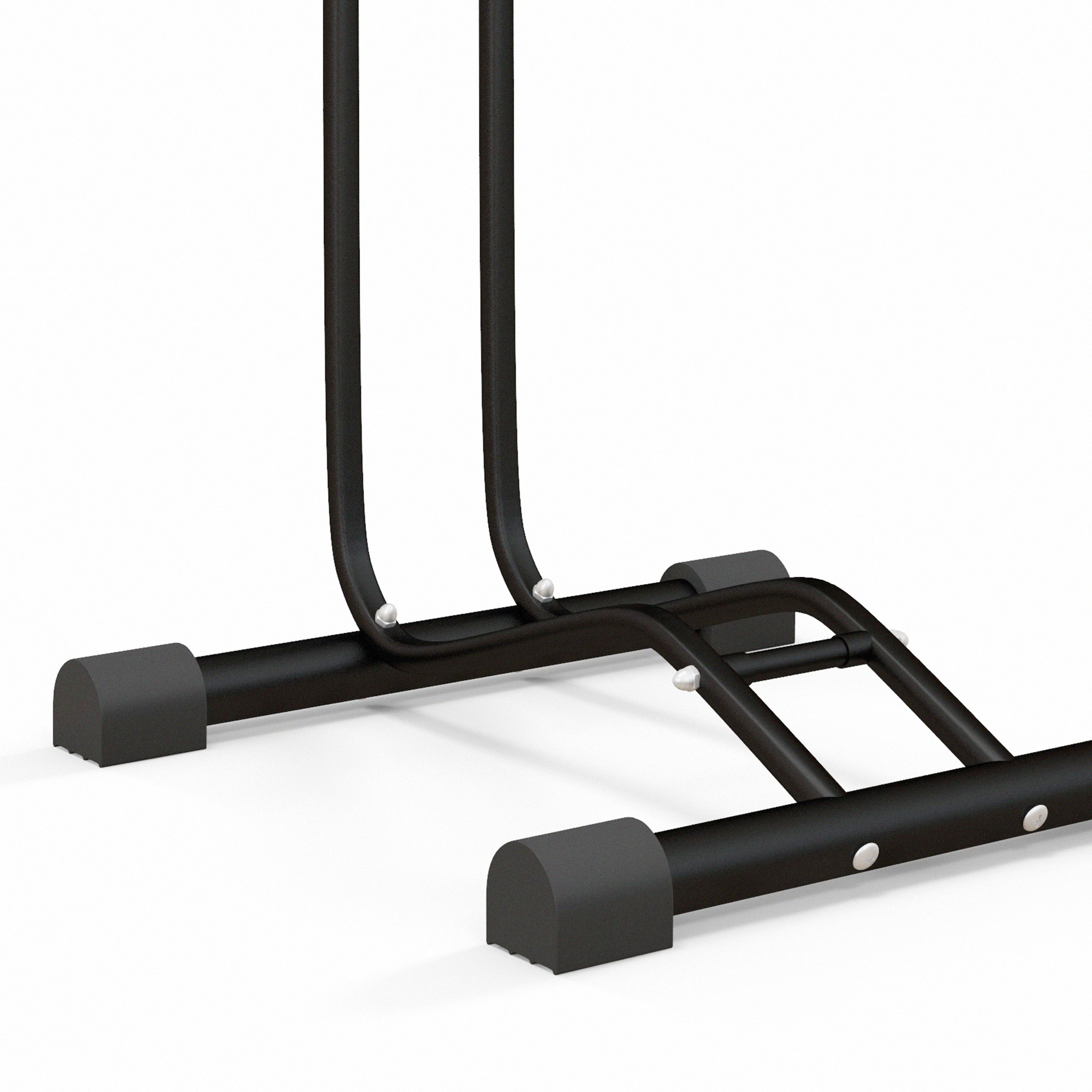 Fahrradständer, vertikal/horizontal, für 24-29", 700c, 41 x 41 x 76-121cm, Stahl, Schwarz