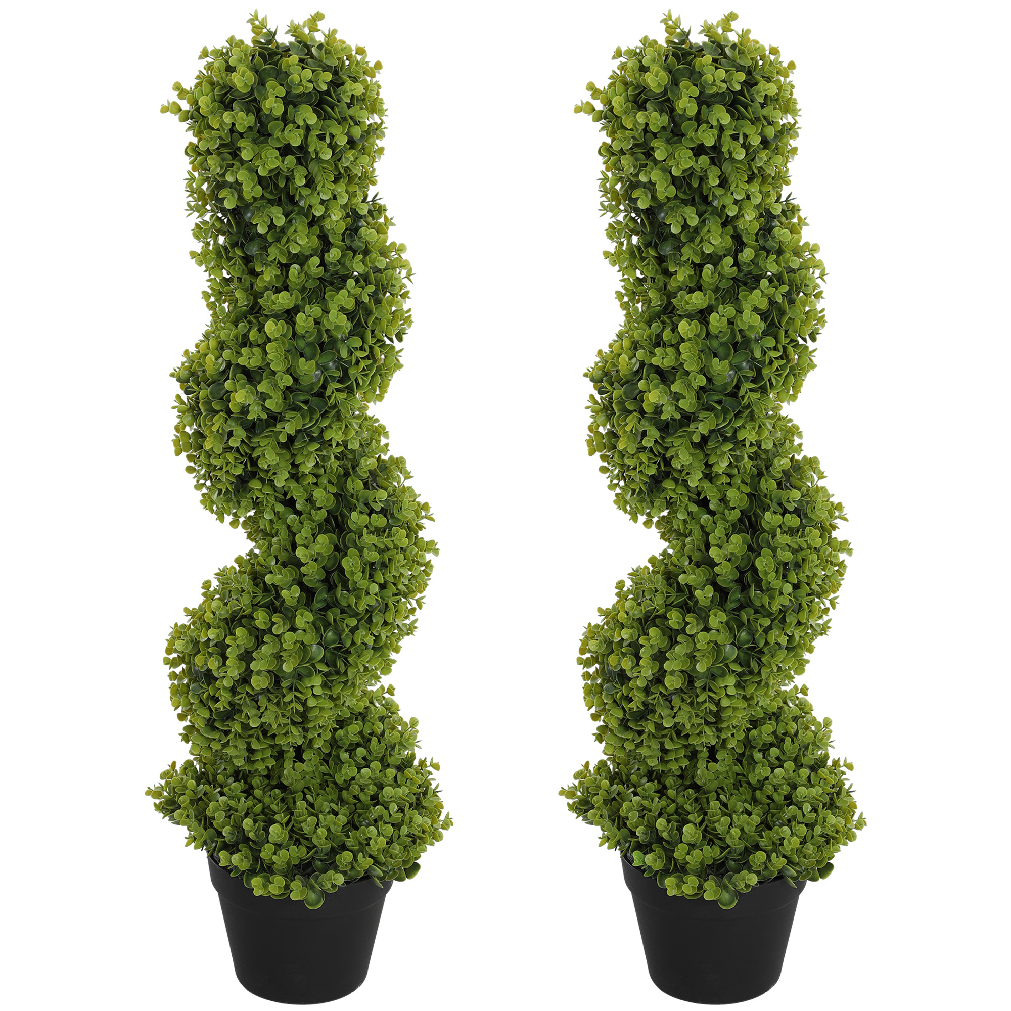 2er-Set Dekorative Pflanze, Kunstpflanzen in Töpfen, Künstliche Pflanzen für Zuhause, Indoor, Outdoor, 90 cm, Grün