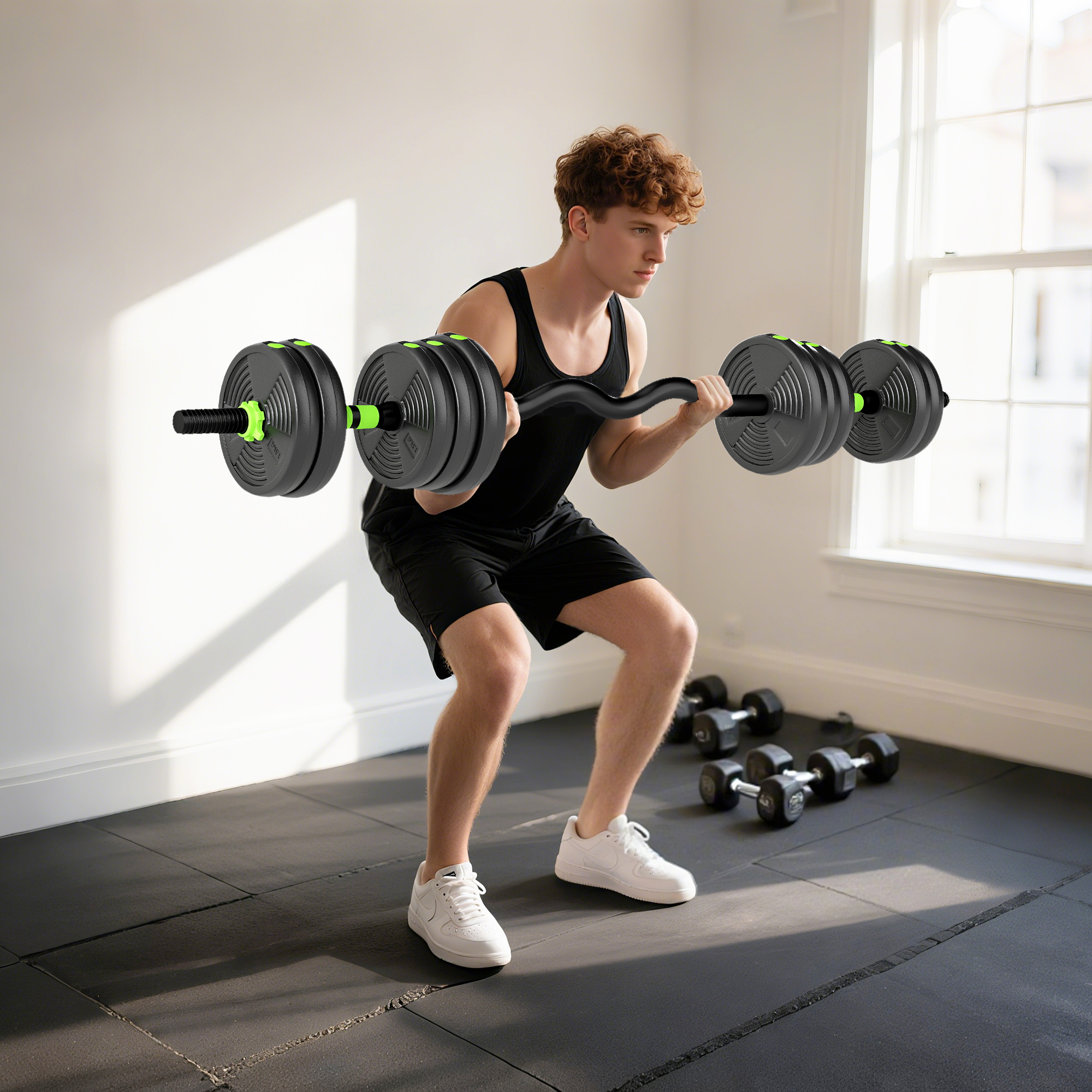 Hantelset verstellbar 25 KG Kurzhantel Set Kurzhanteln Langhanteln Hanteln Set für Krafttraining