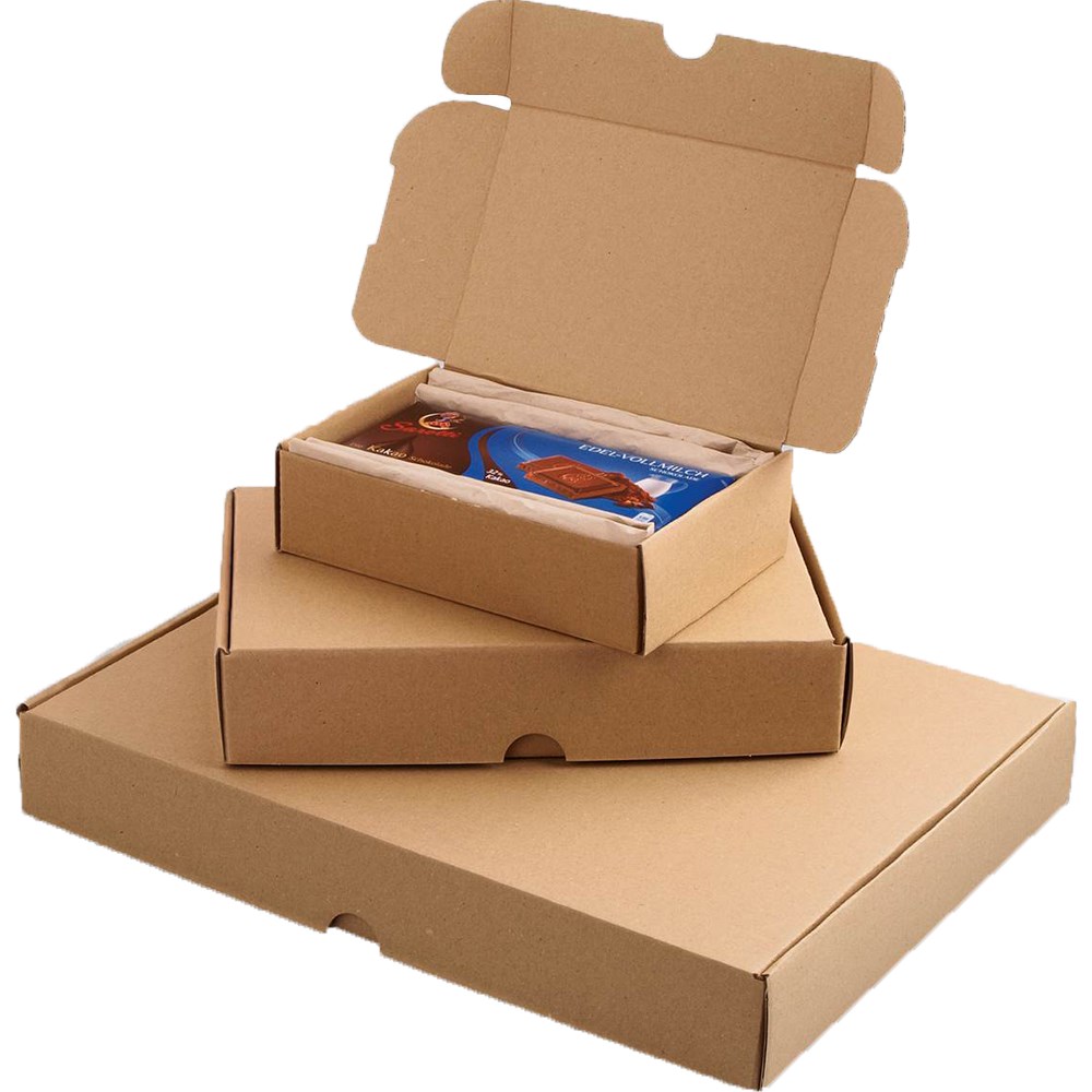 Maxibriefkarton 1, Innenmaß: 160x113x42mm, braun, VPE25