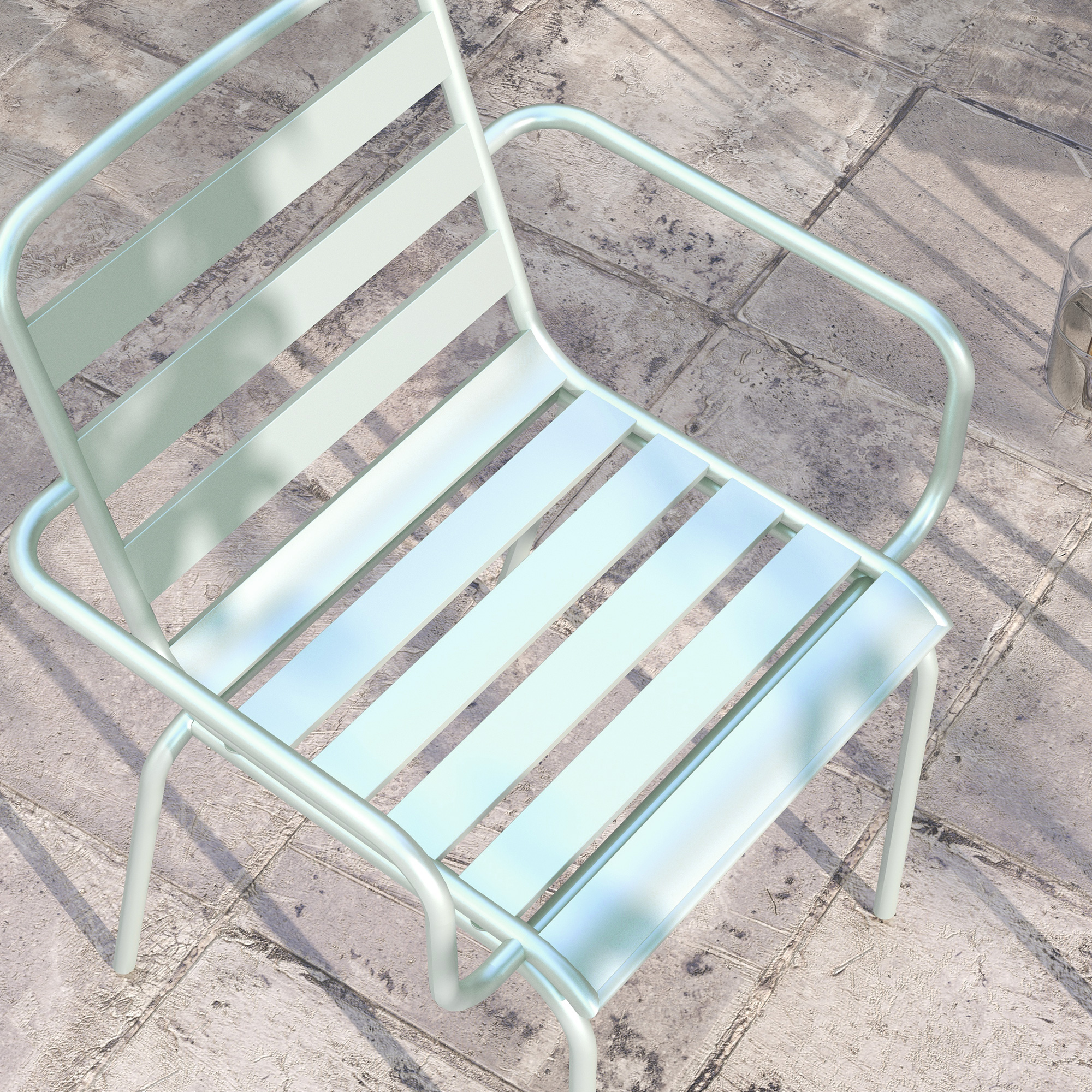 3teiliges Bistro-Set Balkonbistro-Set 2er-Bistroset, klappbar, modernes Design, 51 x 58 x 78 cm, Grün