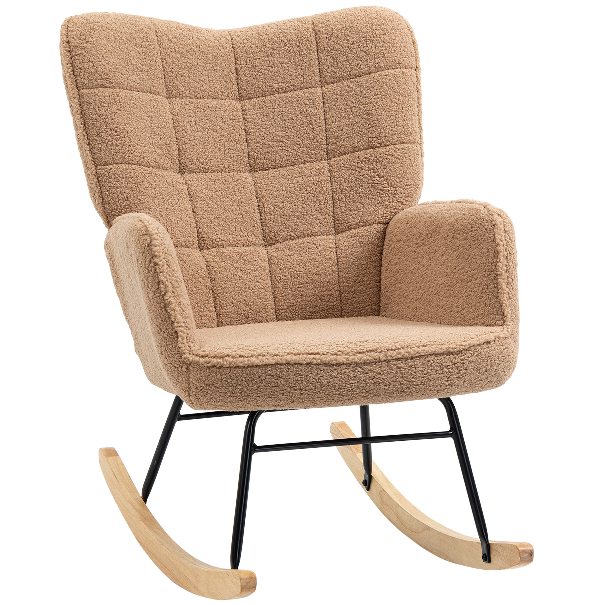 Schaukelstuhl im Retro-Design, Massivholz, Sessel, Relaxsessel, 98 cm x 71 cm x 101 cm, Braun Schaukelstuhl im Retro-Design, Massivholz, Sessel, Relaxsessel, 98 cm x 71 cm x 101 cm, Braun