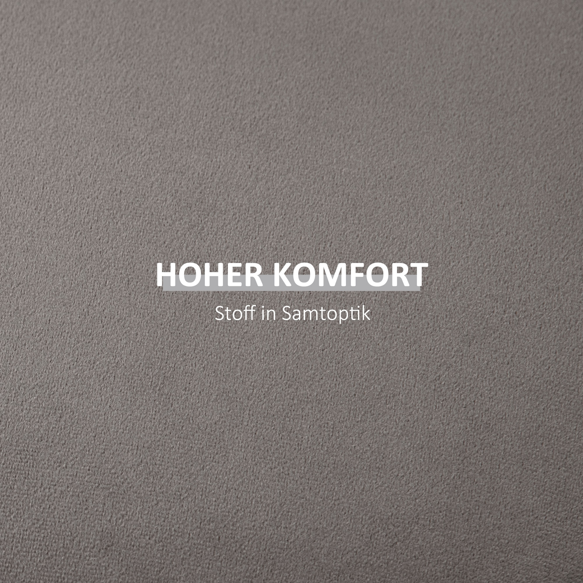 2-in-1 Hocker in Samtoptik inklusive Stauraum und abnehmbaren Deckel ?44 cm x 47,5 cm Grau