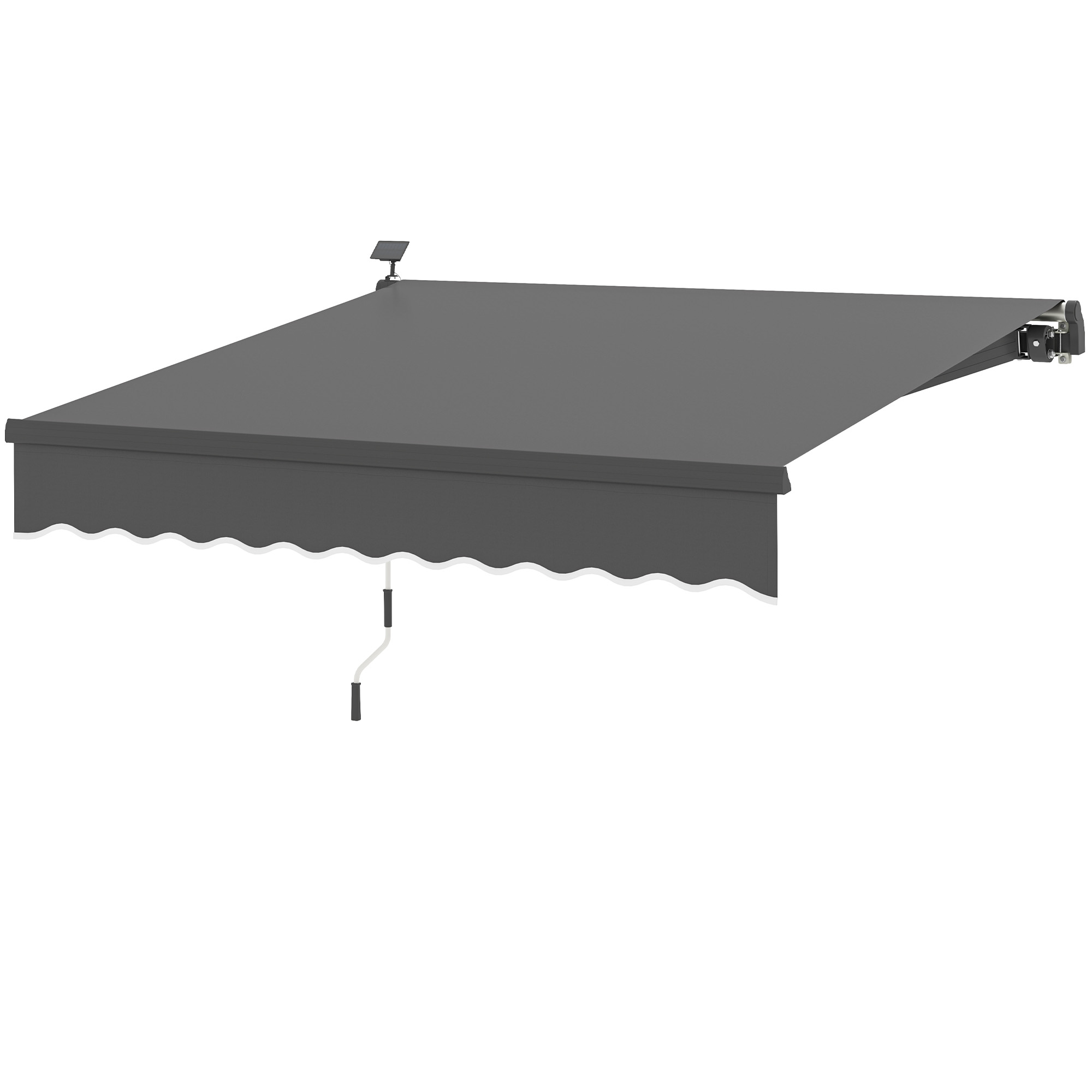 Klemmmarkise mit Handkurbel Solar-Lichte Gelenkarmmarkise Markise Sonnenschutz UV 50+ 300 cm breit Grau Klemmmarkise mit Handkurbel Solar-Lichte Gelenkarmmarkise Markise Sonnenschutz UV 50+ 300 cm breit Grau