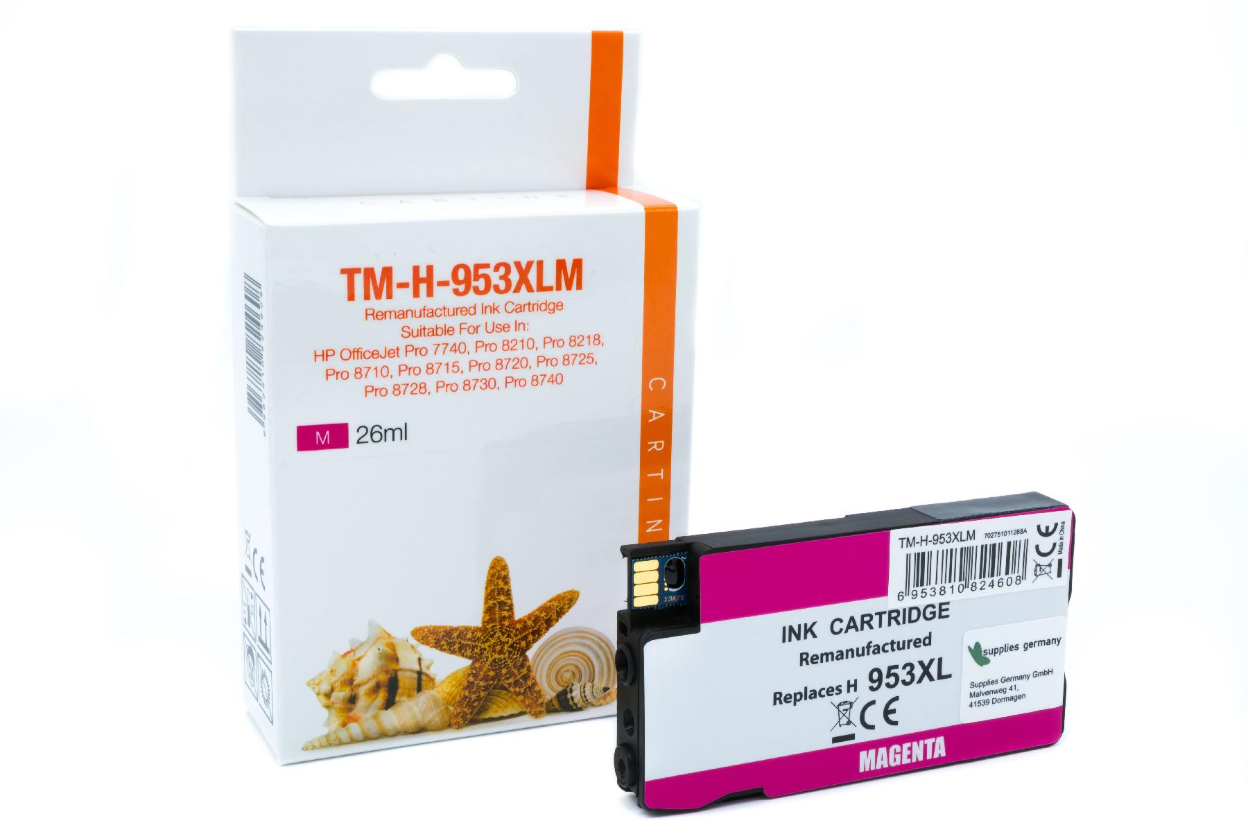 953XLM Refill Tinte magenta für HP / F6U17AE / 26ml