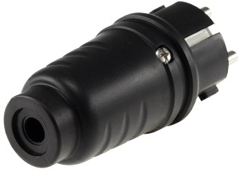 Schutzkontakt-Gummistecker für Außen / 250V/16A, IP44