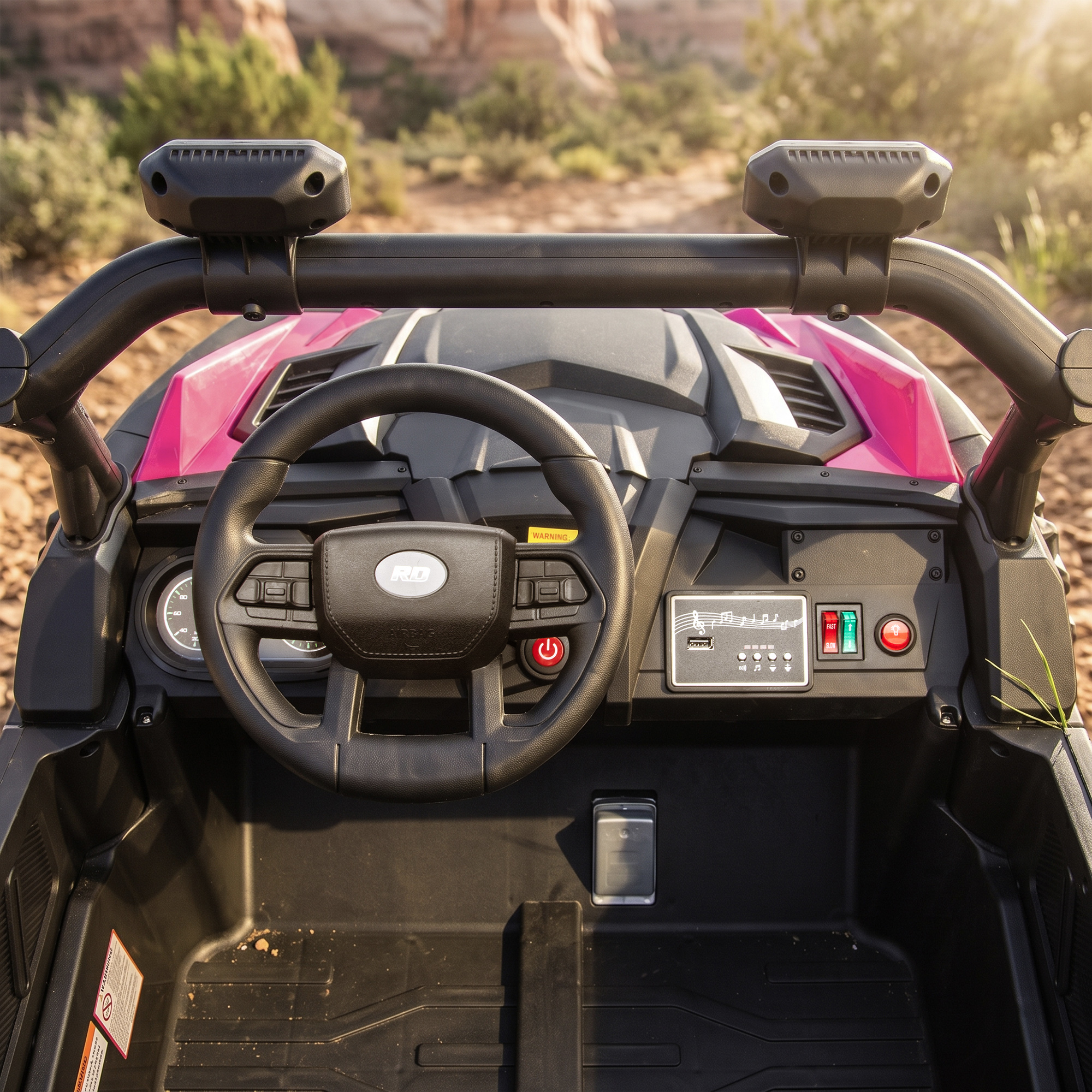 Kinder Elektroauto 24V 2 Sitzer Kinderauto UTV mit Lithium-Akku 2,4 GHz Fernbedienung 2 x 120W Motoren Softstart