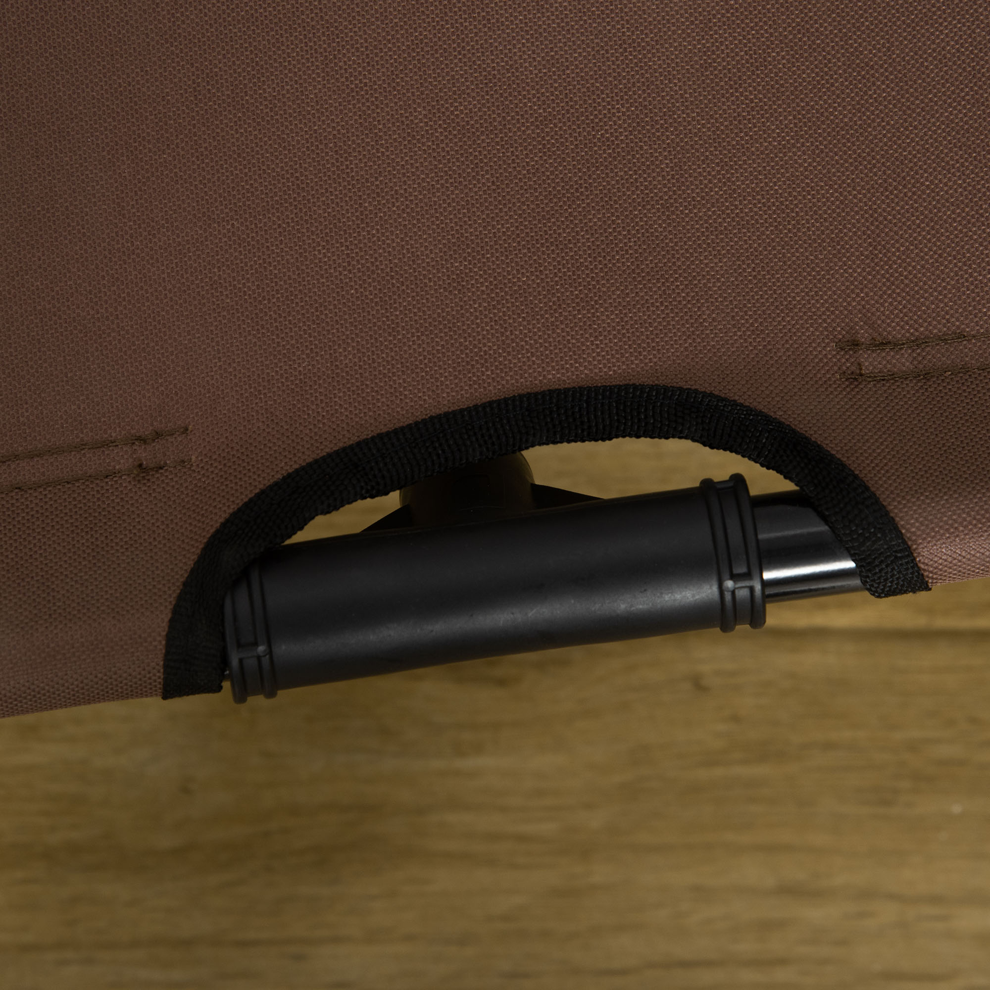 erhöhtes Hundebett mit Baldachin, Haustierbett, Hundeliege outdoor mit Dach, Atmungsaktiv, Taftstoff für Camping Kaffee 122 x 92 x 108 cm