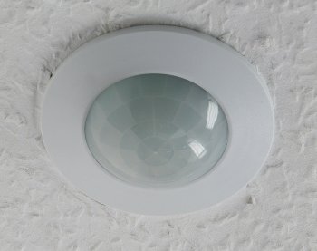Decken-Einbau-Bewegungsmelder 360° / PIR, LED geeignet, 6m Detektion, weiß