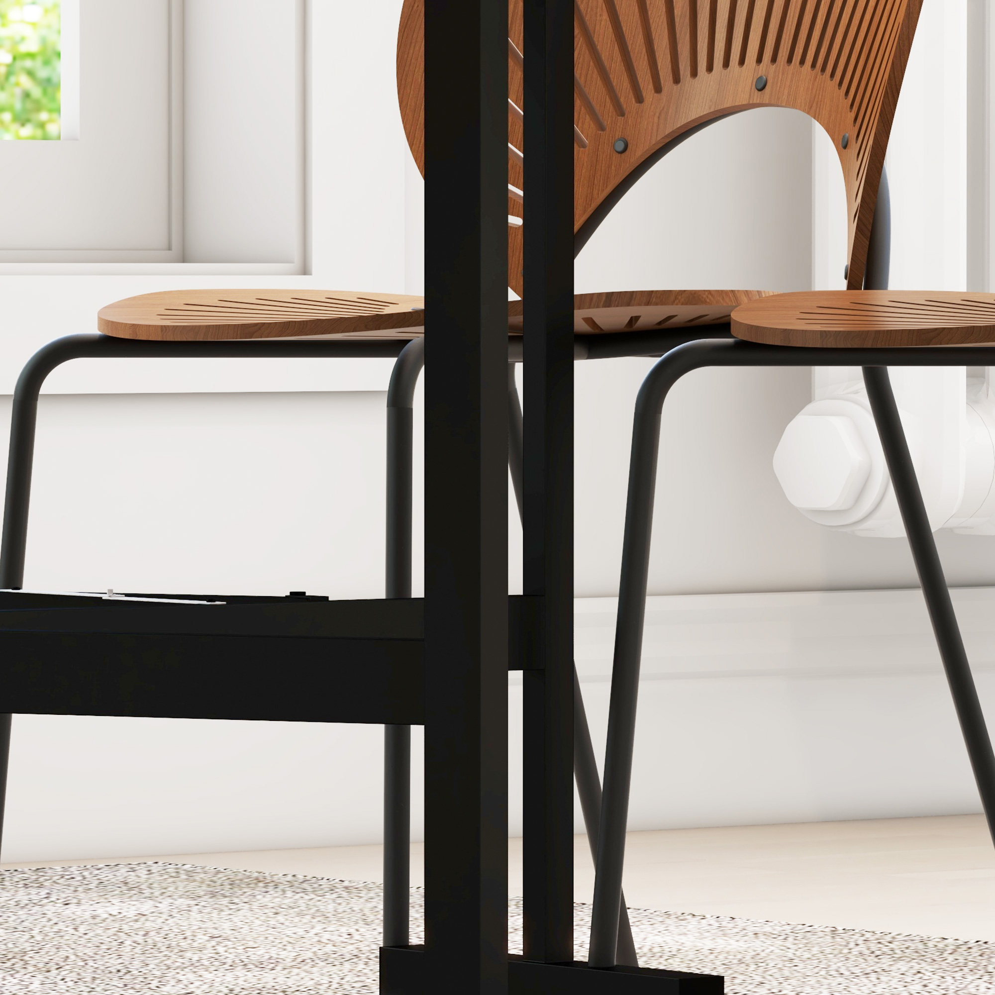 Esstisch für 4-6 Personen, Klapptisch mit Rollen, Stahlgestell, 52,5-120 x 80 x 73 cm, Grau