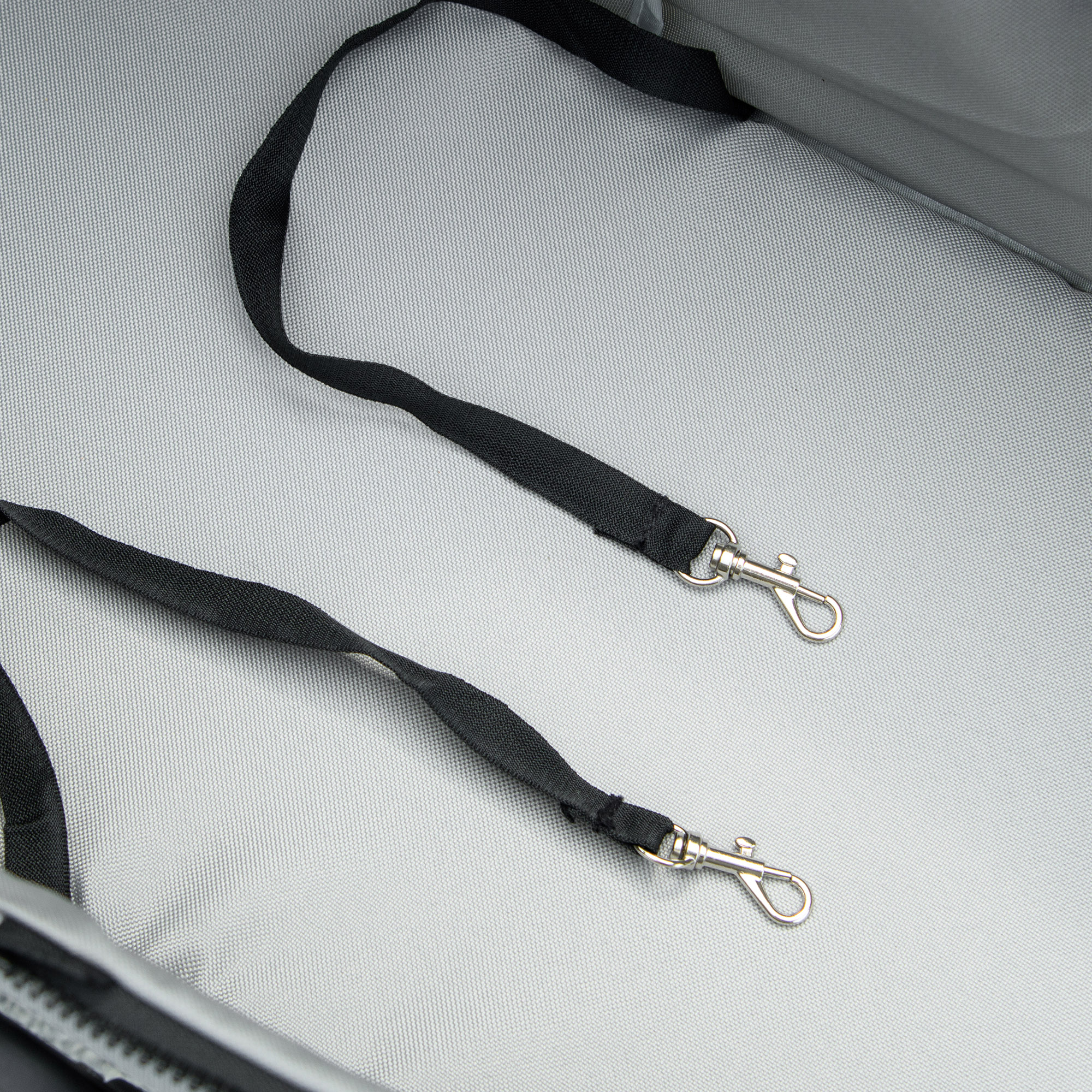 Hundebuggy Hundewagen bis 4 kg Klappbar Netzfenster Bodenkorb Becherhalter abnehmbares Dach grau 67 x 45 x 96 cm