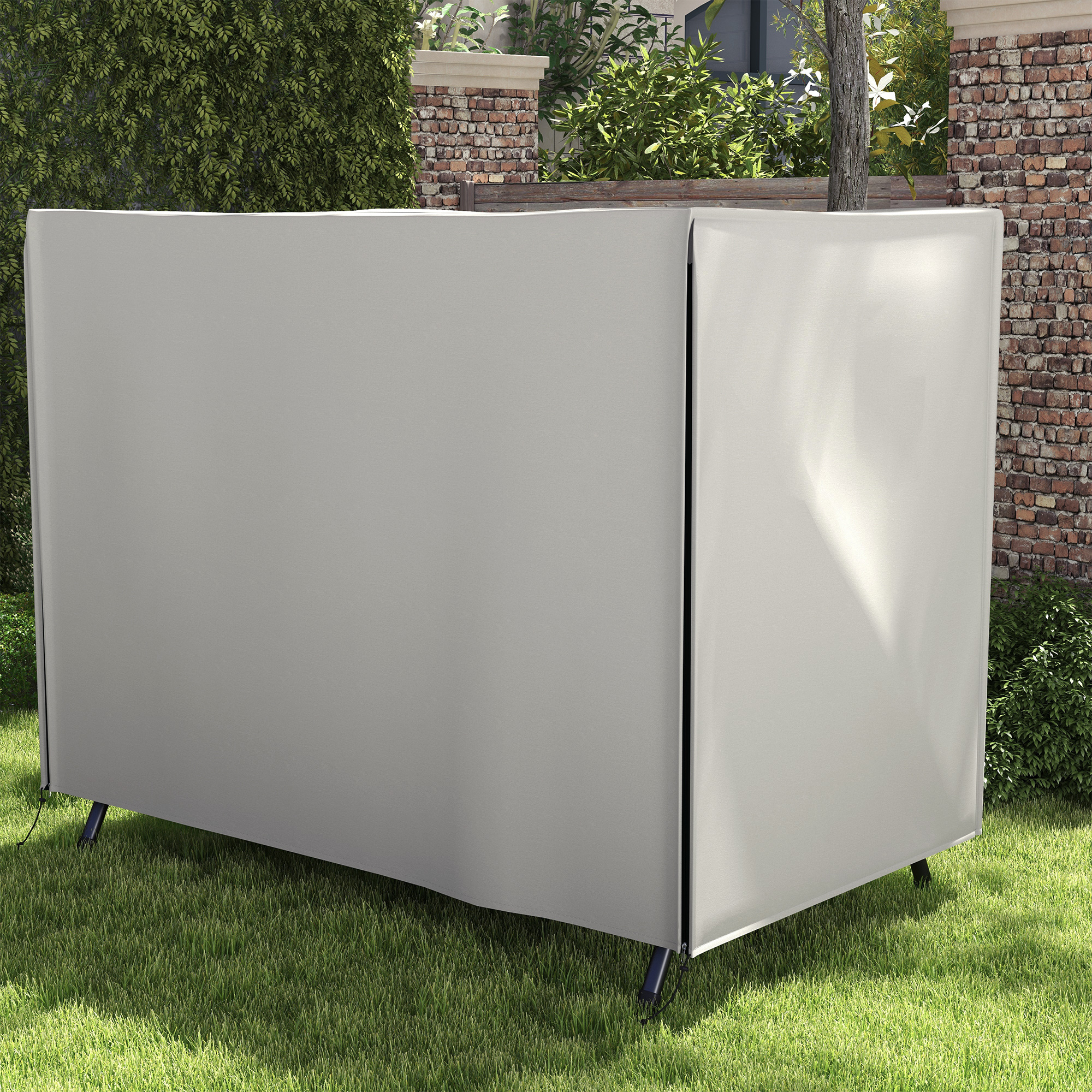 Schutzhülle für Gartenschaukel, reißfest, wetterfest, Tex-Lock-System, 205x124x164 cm, Grau