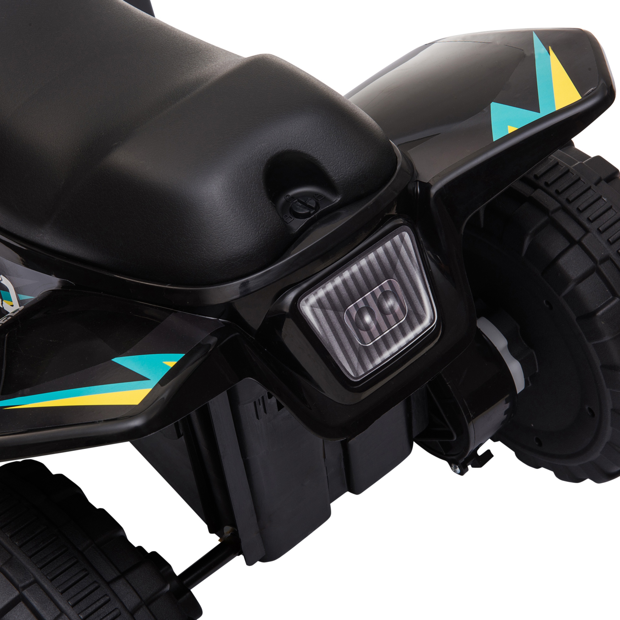 Kinder Quad Elektro 6V Kinderquad mit Vorwärts-, Rückwärtsfunktion für Kinder 1,5-3 Jahre bis 20 kg Schwarz
