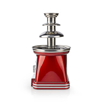 Schokoladenbrunnen | 90 W | 32 cm | 3 Metall-Etagen | Rot / Weiß