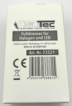 Fußdimmer für Halogen und LED, 230V, 75-300W Halogen, 3-100W LED