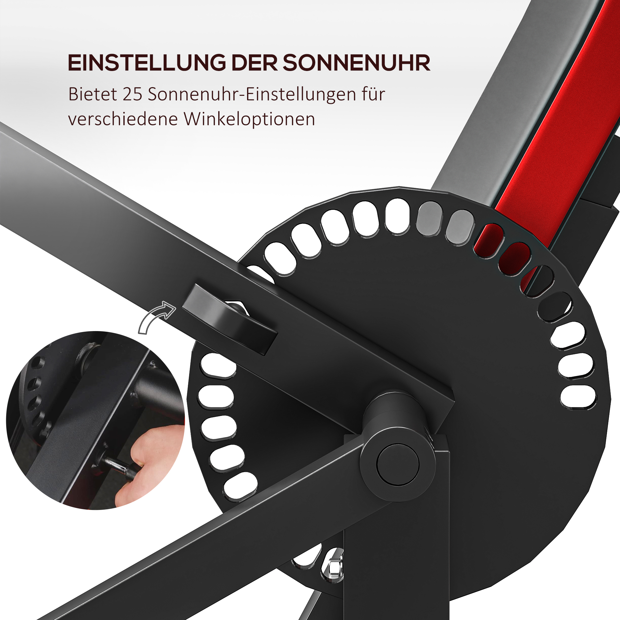 Curlbank & Trizeps-Extension, 5 Sitzverstellungen, 25 Winkel, Stahl & Kunstleder, Schwarz