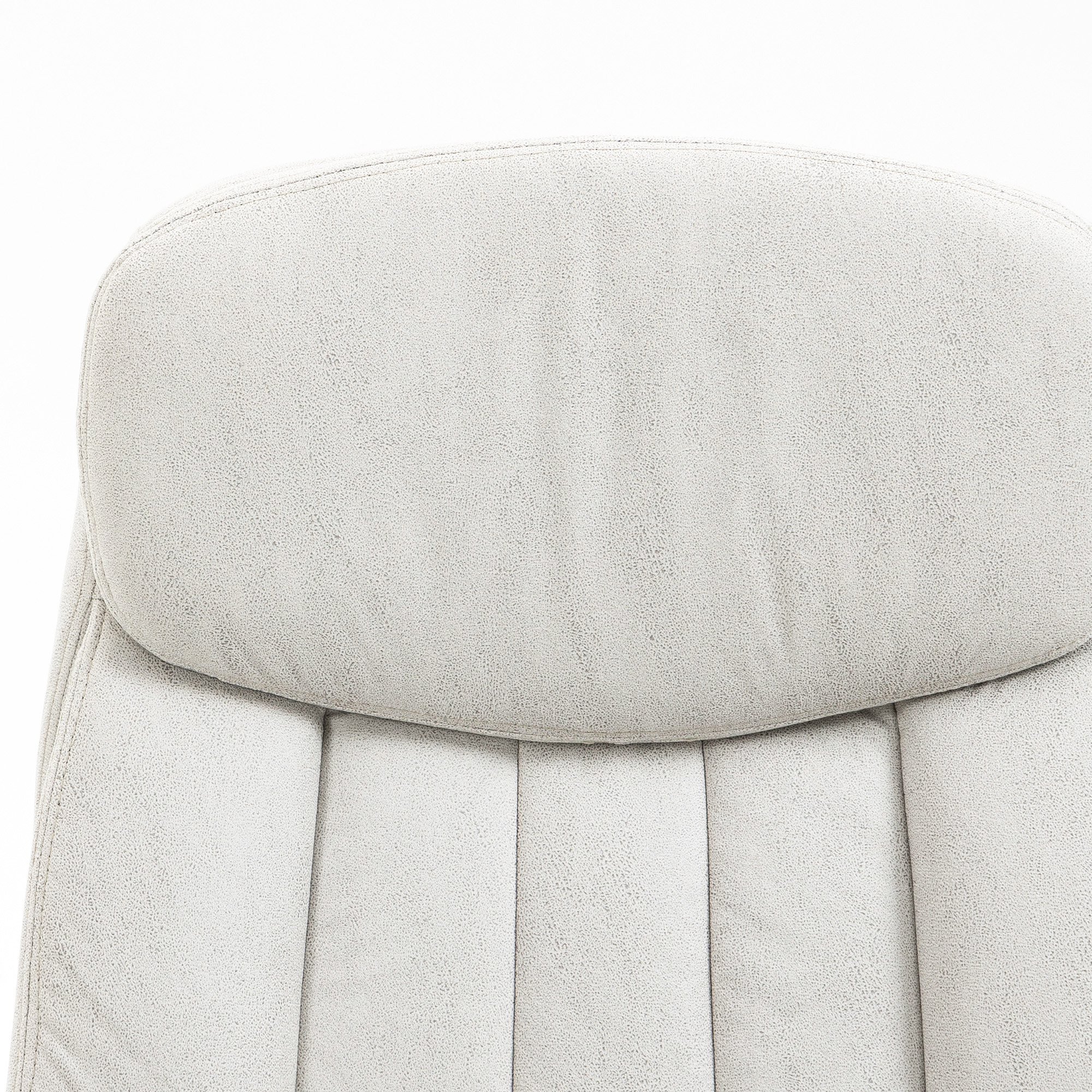 Bürostuhl mit Massage- und Heizfunktion, ergonomisch, 66x67x110-118cm, Cremeweiß