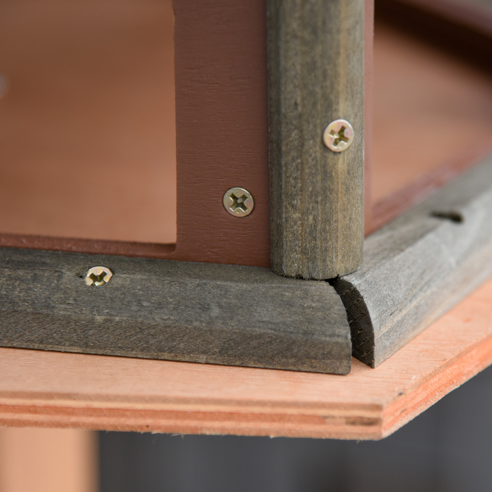 Vogelhaus mit Ständer wetterfestes Vogelfutterhaus mit wetterfestem Dach Futterhaus aus Holz für Wildvögel Ø52 x 130H cm Natur