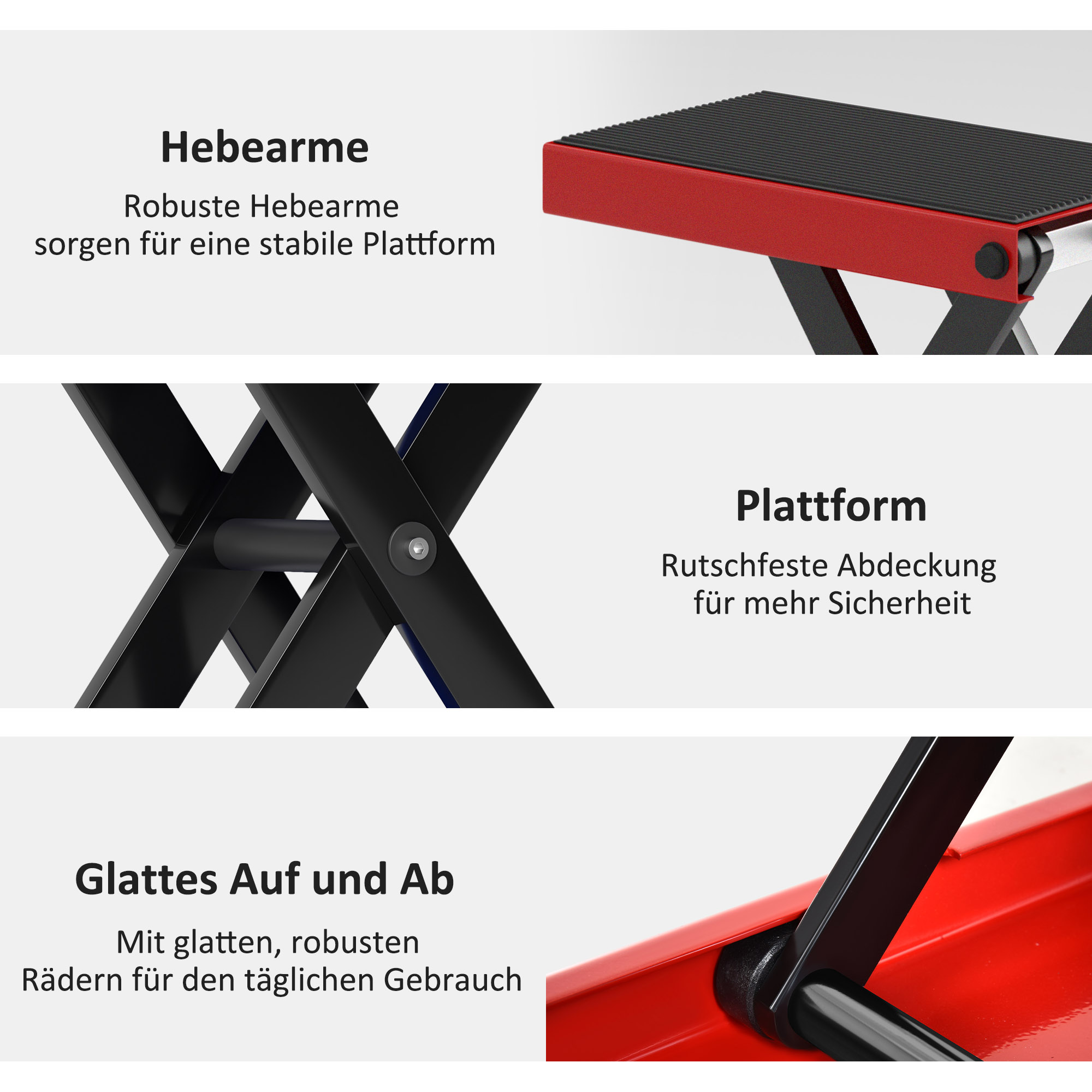 Motorradheber 500 kg Belastbar Motorradhebebühne 100-370 mm Höhenverstellbar